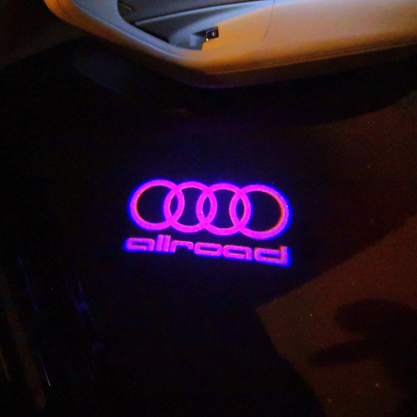 AUDI ALLROAD LOGO PROJECTOT LIGHTS Nr.153 (quantity 1 = 2 Logo Films /2 door lights)
