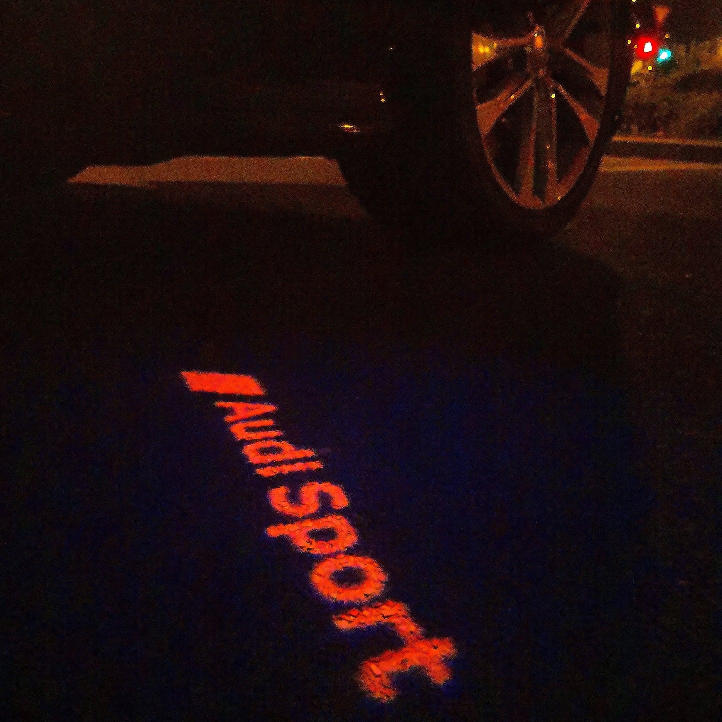 AUDI SPORT LOGO PROJECTOT LIGHTS Nr.111 (quantity 1 = 2 Logo Films /2 door lights)