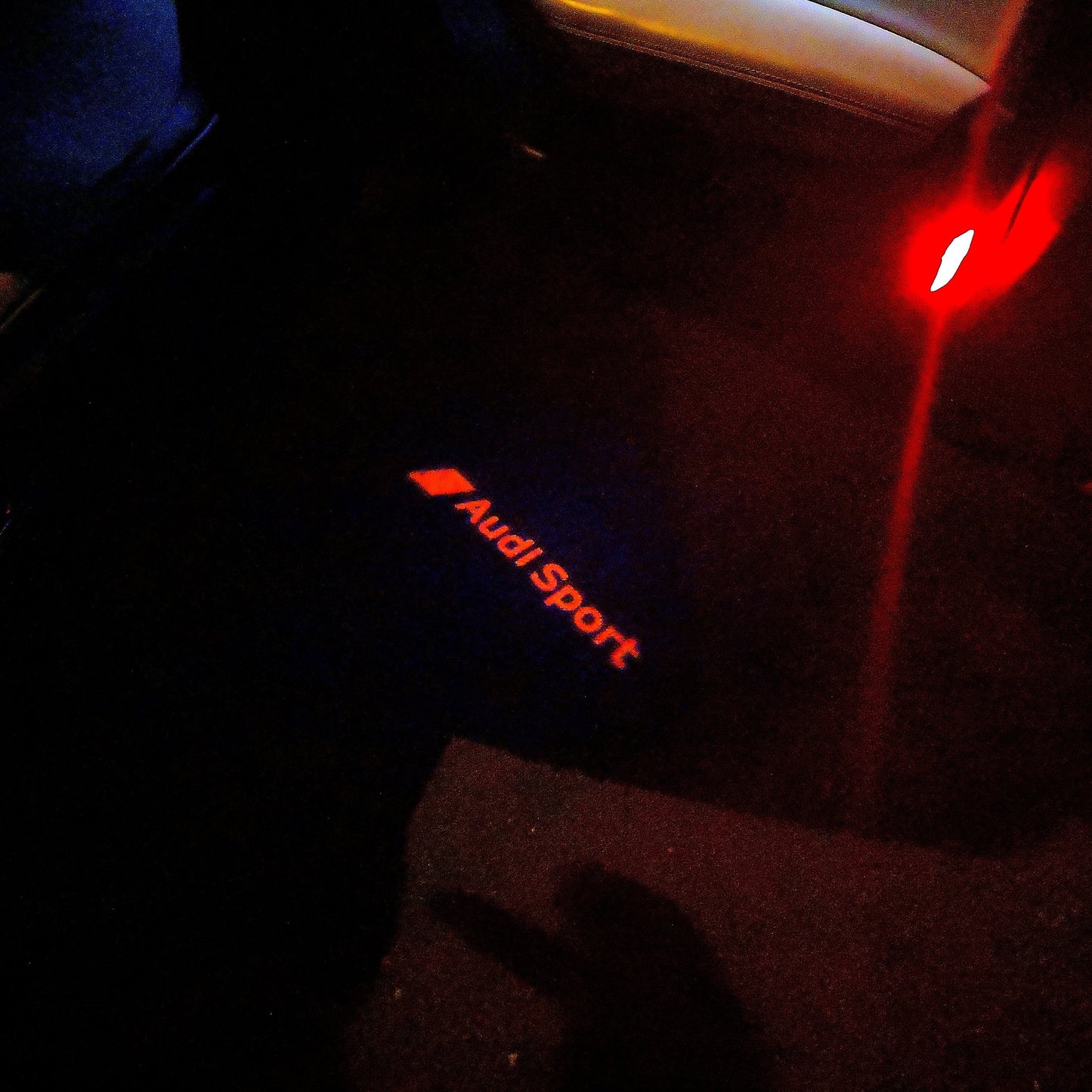 AUDI SPORT LOGO PROJECTOT LIGHTS Nr.111 (quantity 1 = 2 Logo Films /2 door lights)