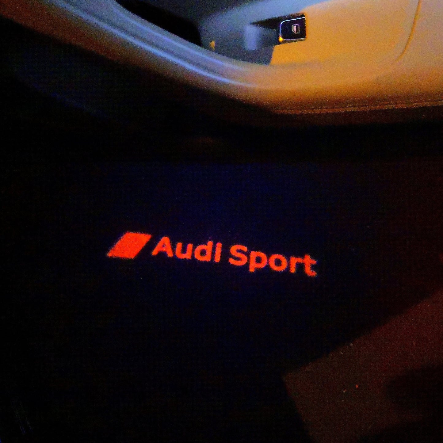 AUDI SPORT LOGO PROJECTOT LIGHTS Nr.111 (quantity 1 = 2 Logo Films /2 door lights)