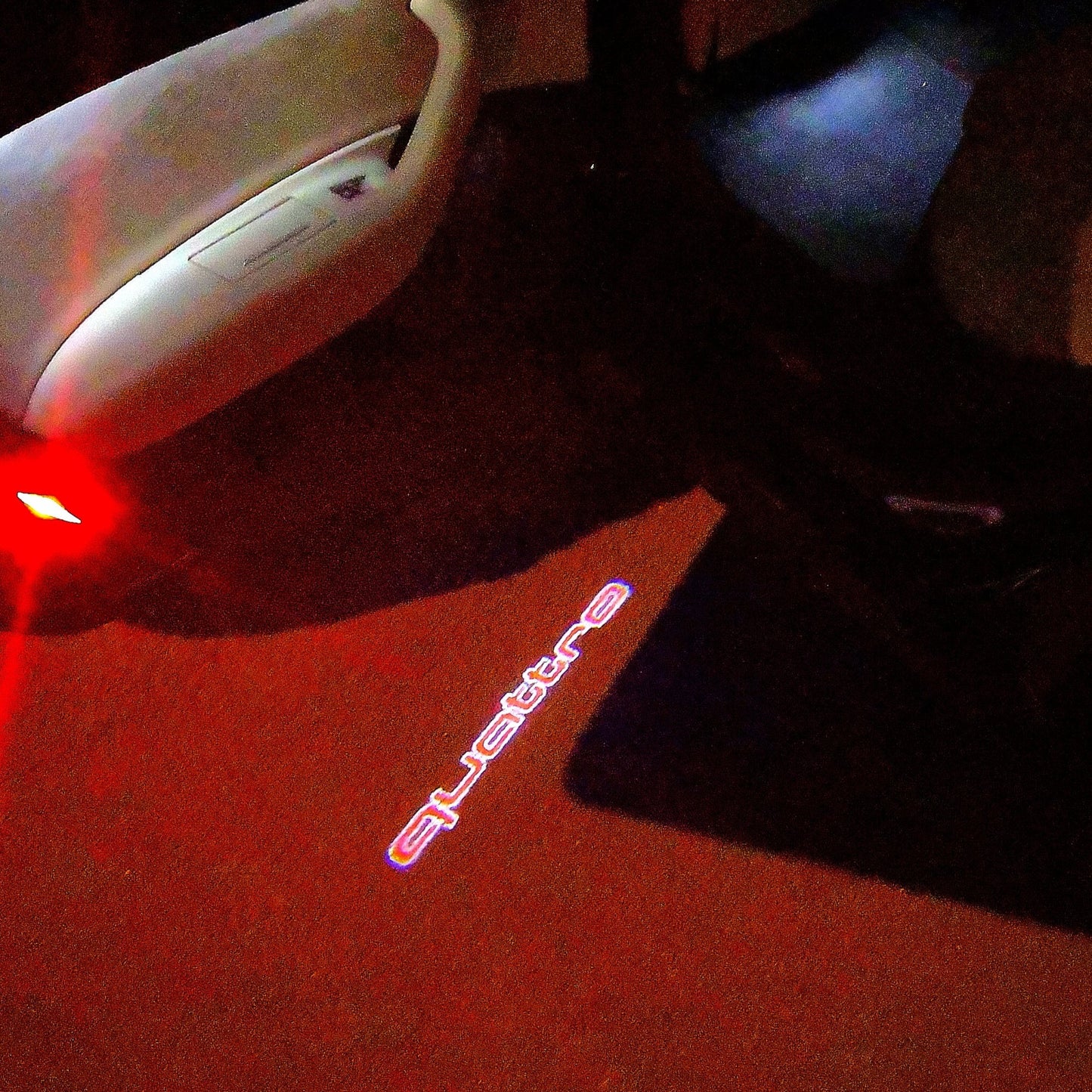 AUDI QUATTRO LOGO PROJECTOT LIGHTS Nr.95 (quantity 1 = 2 Logo Films /2 door lights)