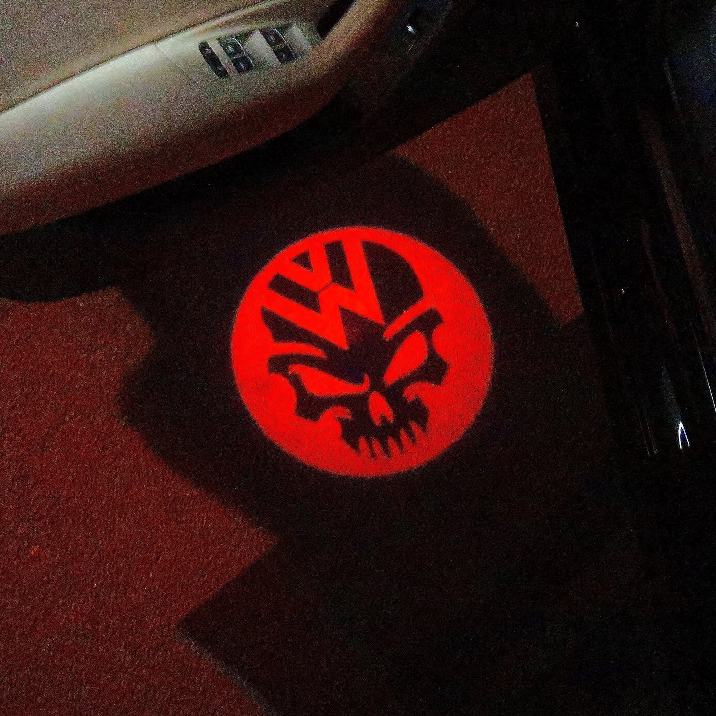 Volkswagen Door lights Skull Logo Nr. 16 (quantity 1 = 2 Logo Films /2 door lights)