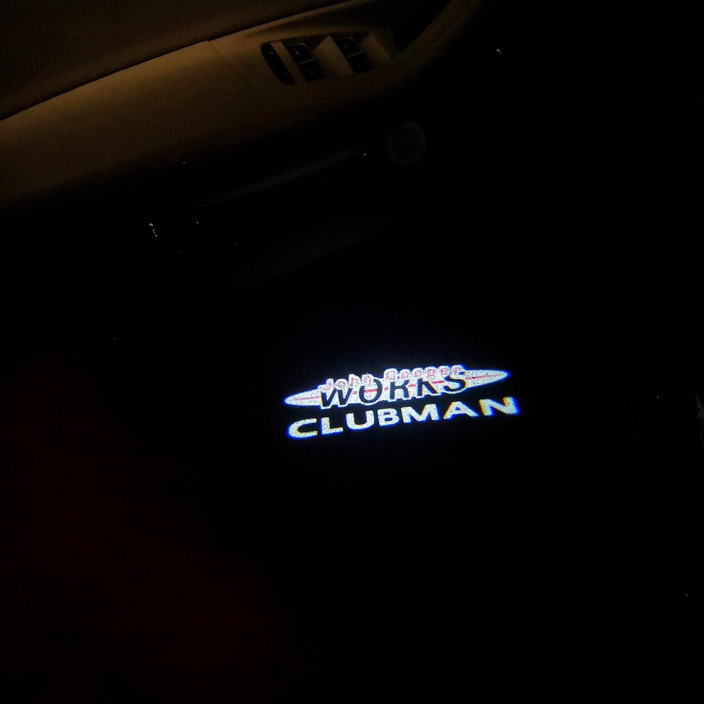 MINI CLUBMAN LOGO PROJECROTR LIGHTS Nr.80 (quantity 1 = 2 Logo Film / 2 door lights)