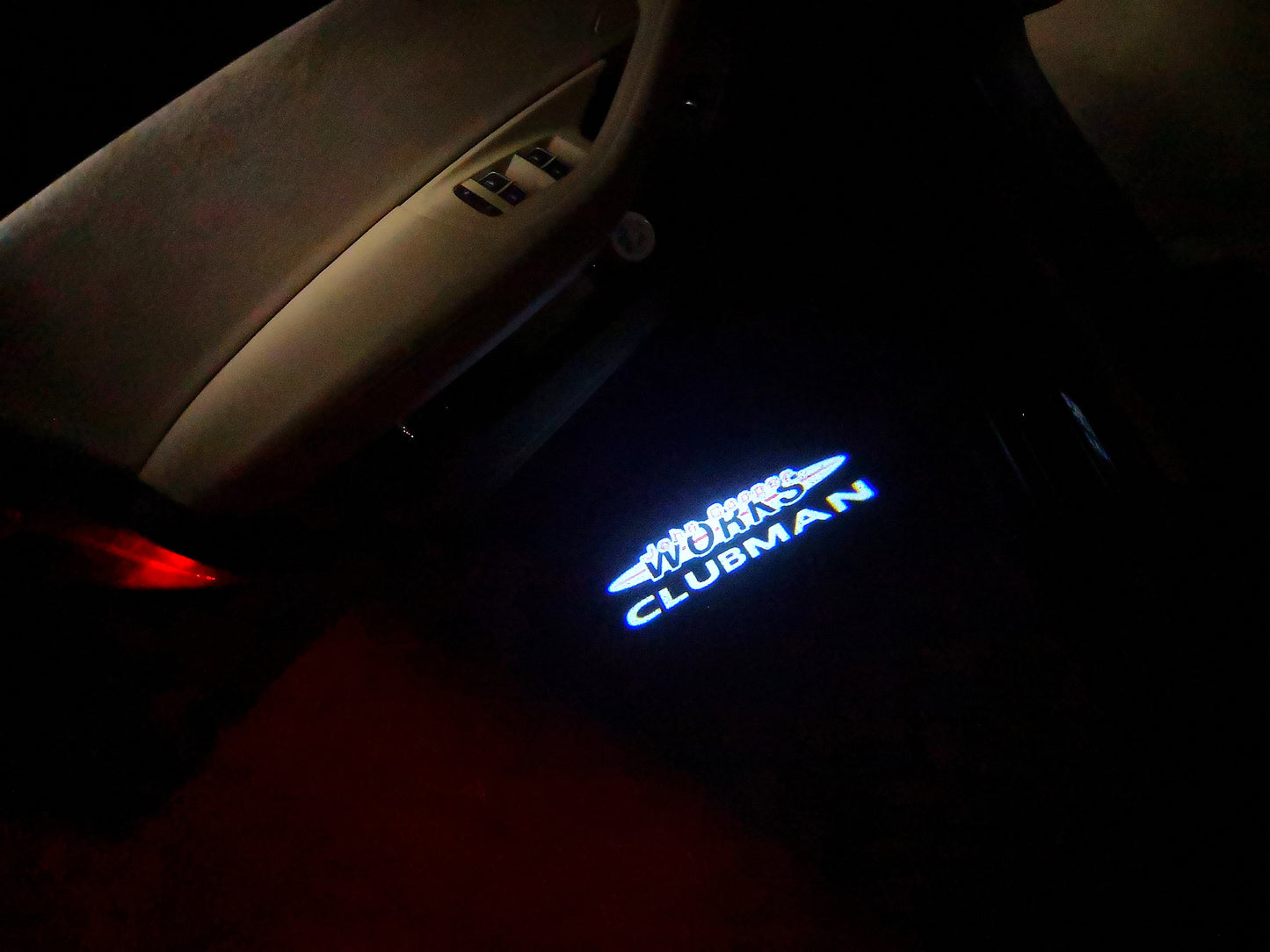MINI CLUBMAN LOGO PROJECROTR LIGHTS Nr.80 (quantity 1 = 2 Logo Film / 2 door lights)