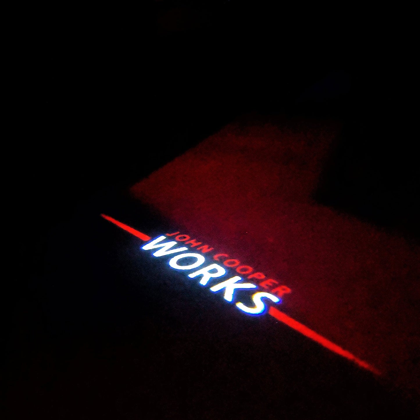 MINI JOHN COOPER WORKS LOGO PROJECROTR LIGHTS Nr.87 (quantity 1 = 2 Logo Film / 2 door lights)