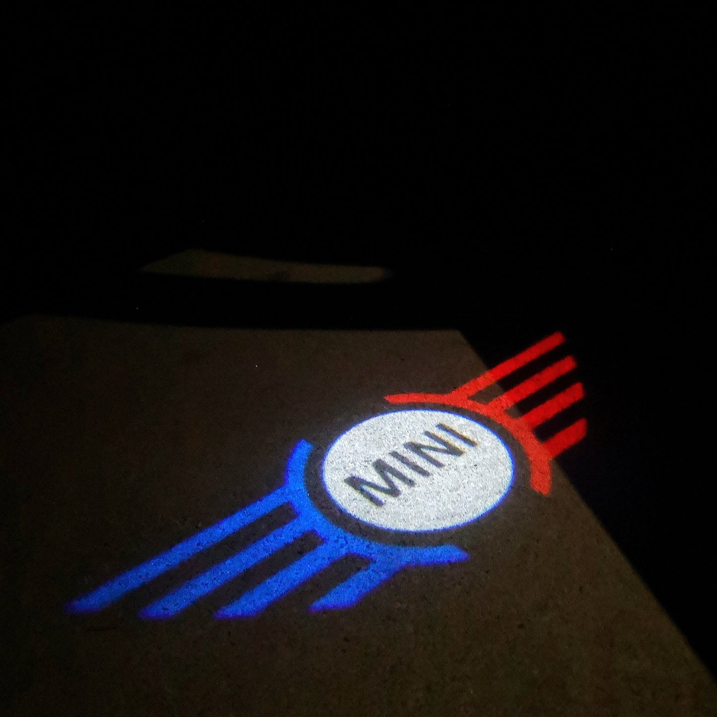 MINI ORIGINAL LOGO PROJECROTR LIGHTS Nr.01 (quantity 1 = 2 Logo Film / 2 door lights)
