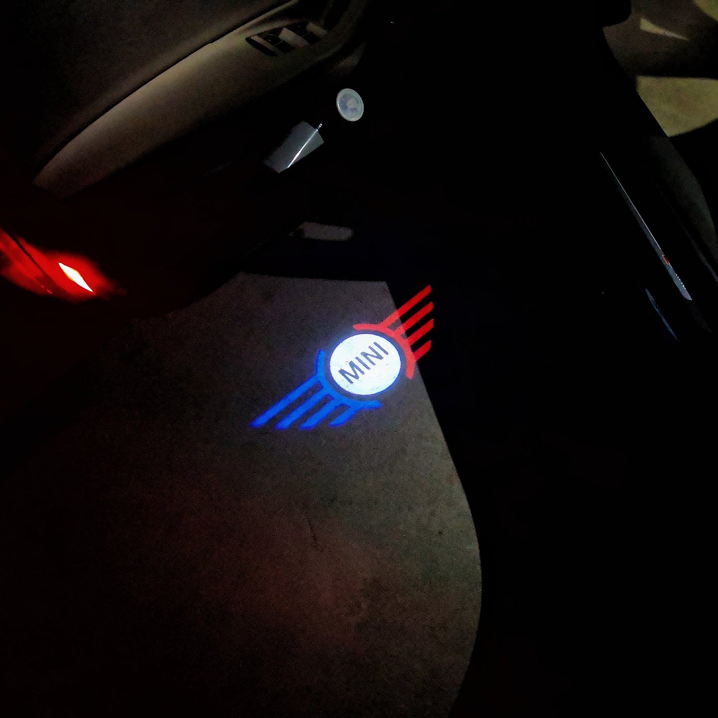 MINI ORIGINAL LOGO PROJECROTR LIGHTS Nr.01 (quantity 1 = 2 Logo Film / 2 door lights)