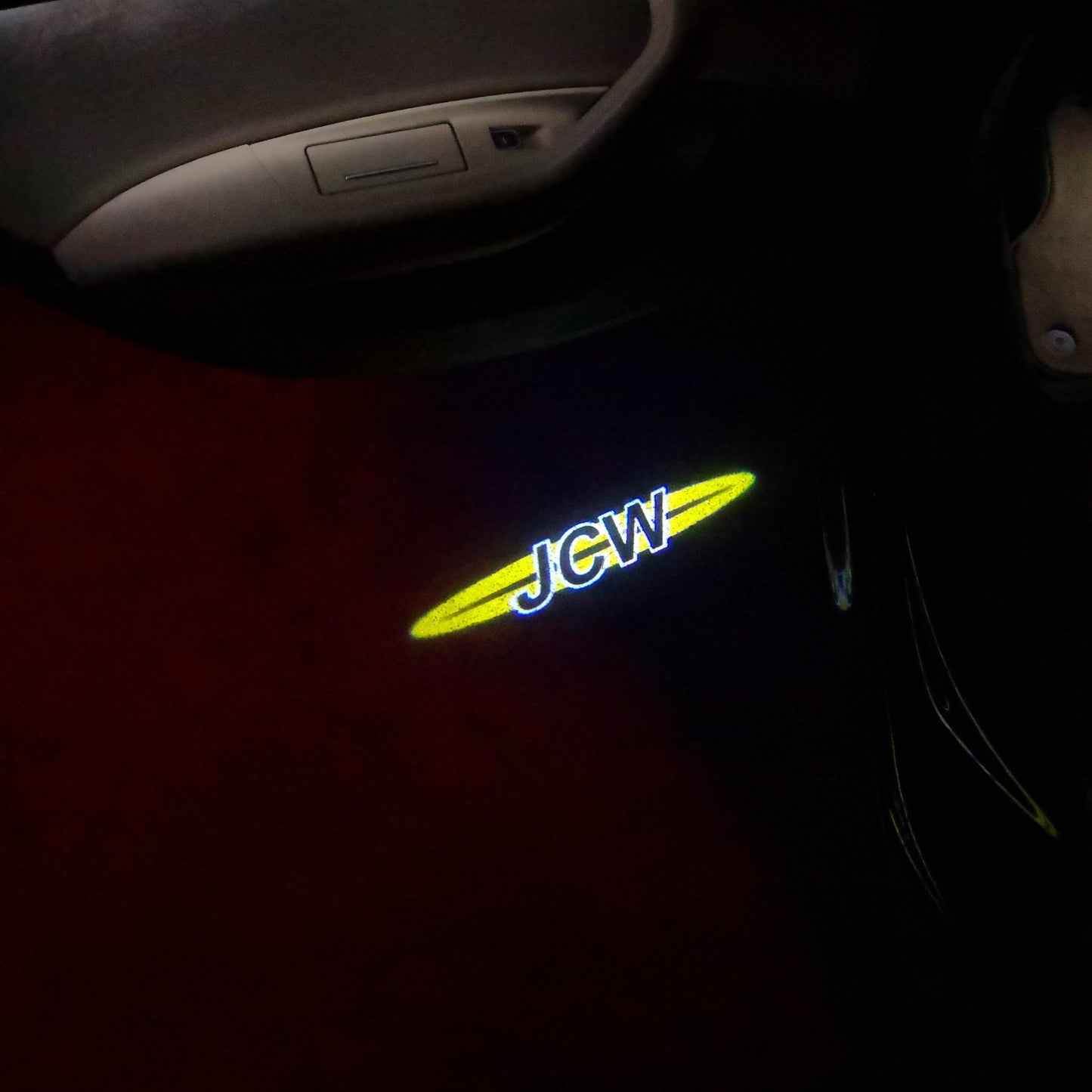 MINI JCW LOGO PROJECROTR LIGHTS Nr.117 (quantity 1 = 2 Logo Film / 2 door lights)