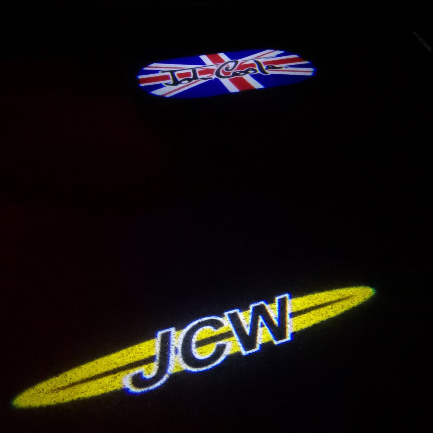MINI JCW LOGO PROJECROTR LIGHTS Nr.117 (quantity 1 = 2 Logo Film / 2 door lights)