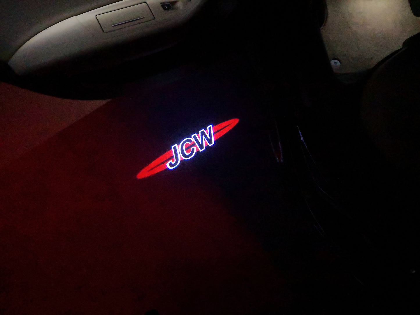 MINI JCW LOGO PROJECROTR LIGHTS Nr.116 (quantity 1 = 2 Logo Film / 2 door lights)