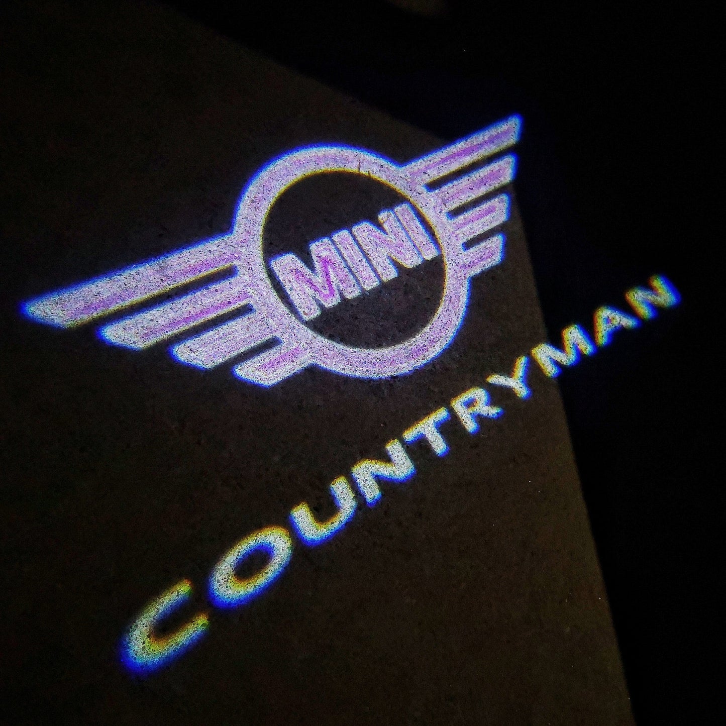 MINI COUNTRYMAN LOGO PROJECROTR LIGHTS Nr.145 (quantity 1 = 2 Logo Film / 2 door lights)