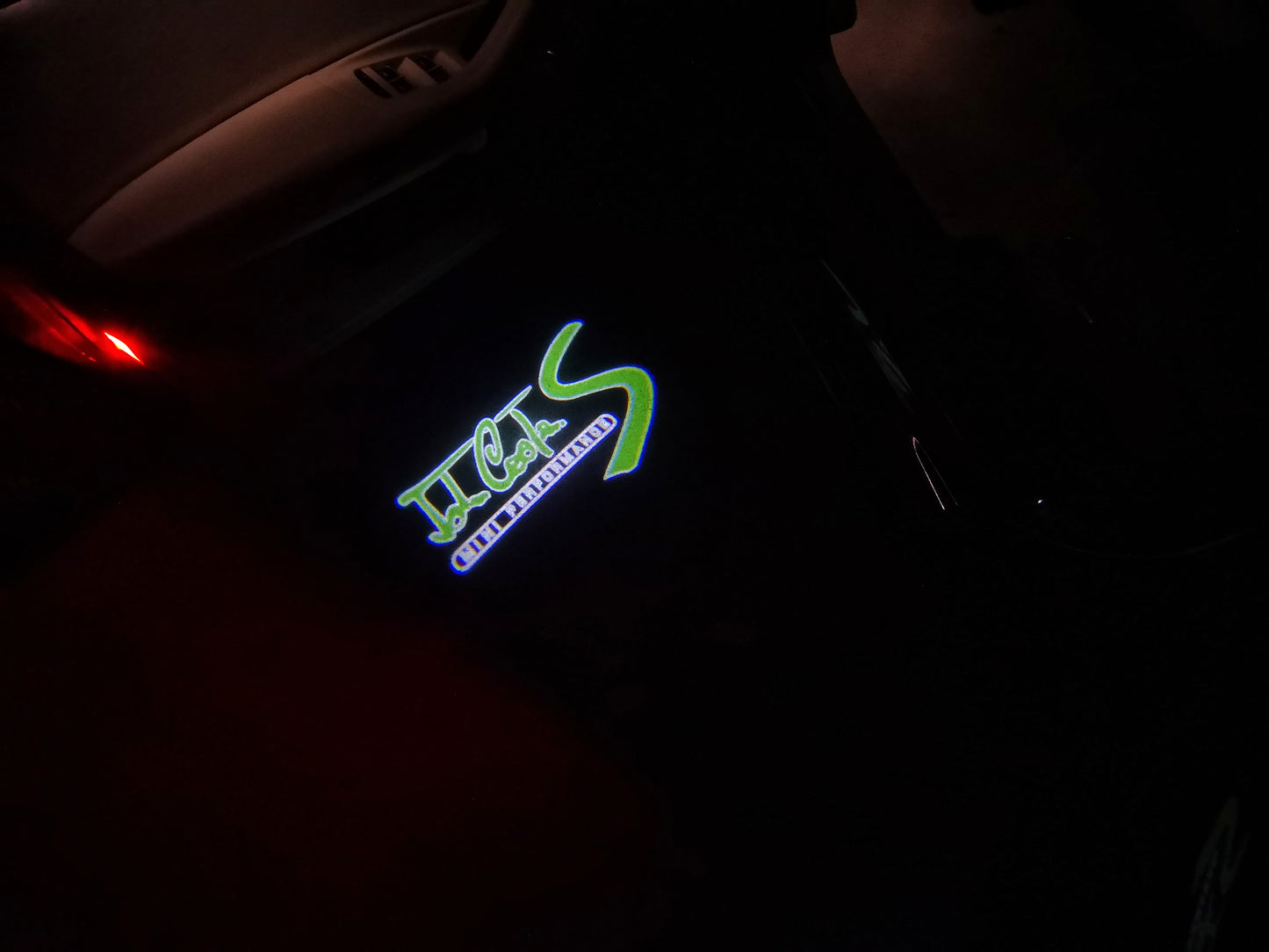 MINI JOHN COOPER S LOGO PROJECROTR LIGHTS Nr.105 (quantity 1 = 2 Logo Film / 2 door lights)