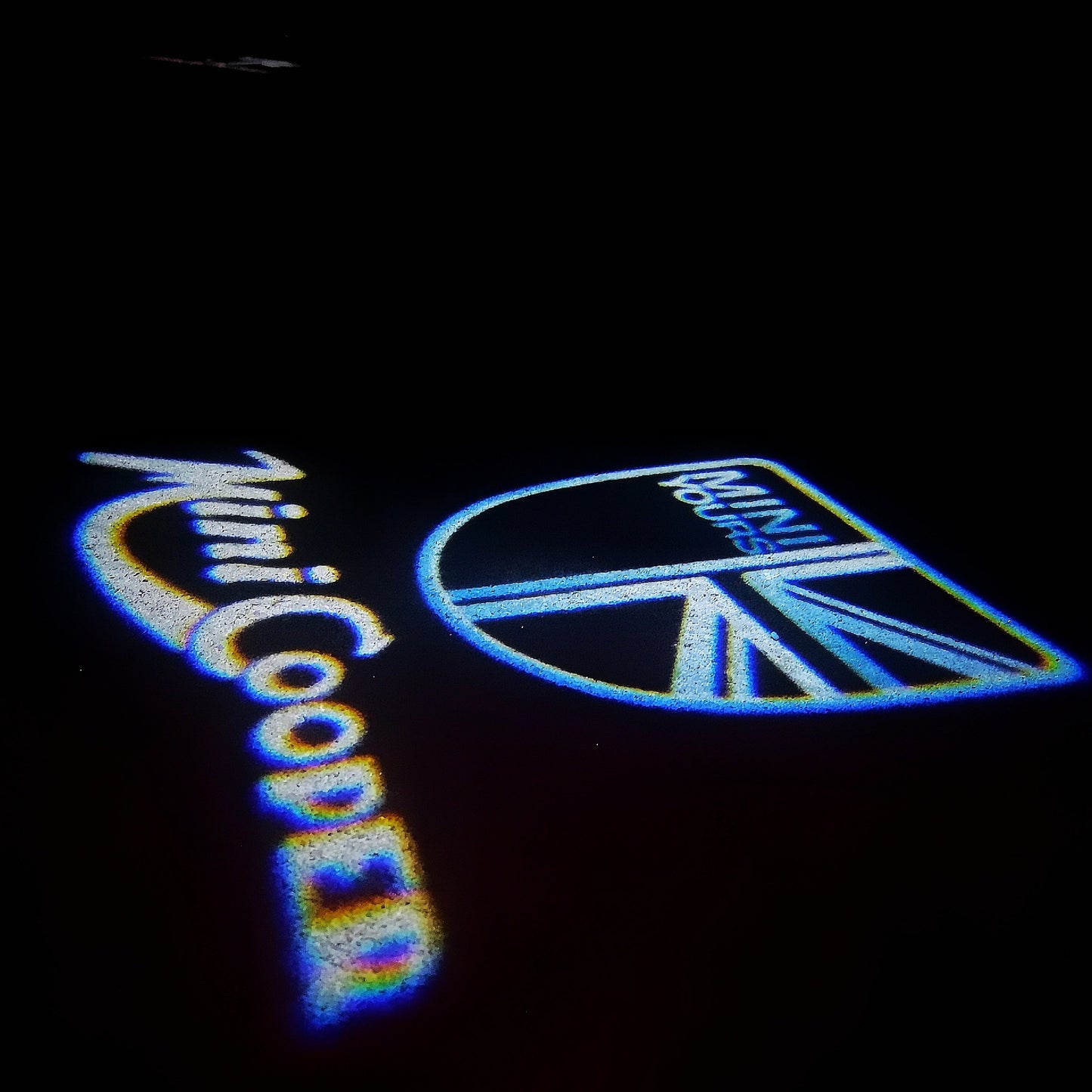 MINI BRITISH NATIONAL FLAG WITH MINI LOGO PROJECROTR LIGHTS Nr.41 (quantity 1 = 2 Logo Film / 2 door lights)