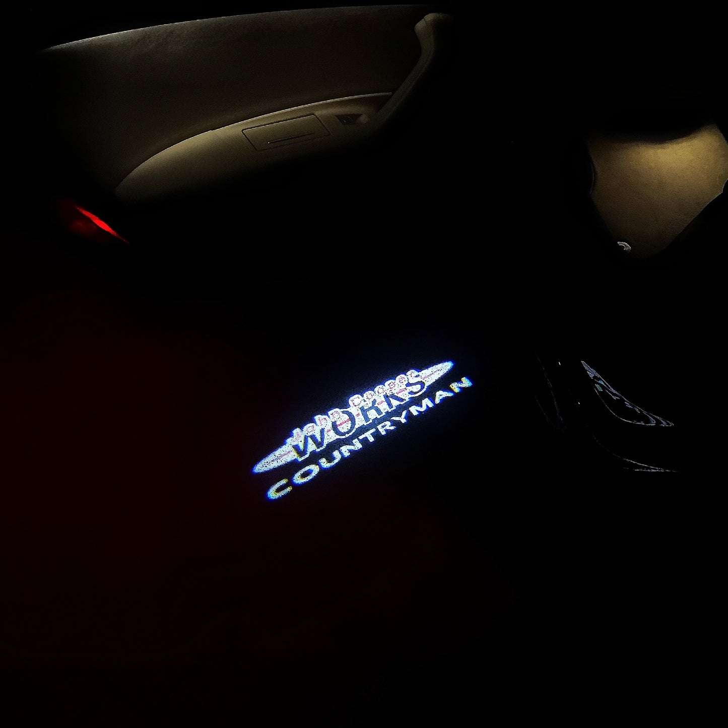 MINI COUNTRYMAN LOGO PROJECROTR LIGHTS Nr.79 (quantity 1 = 2 Logo Film / 2 door lights)