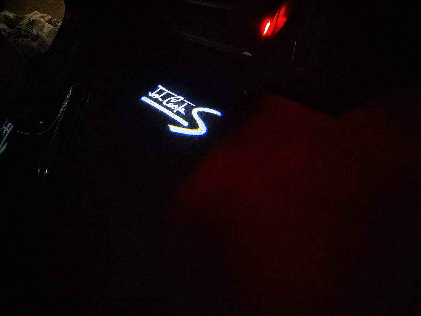 MINI JOHN COOPER S LOGO PROJECROTR LIGHTS Nr.104 (quantity 1 = 2 Logo Film / 2 door lights)