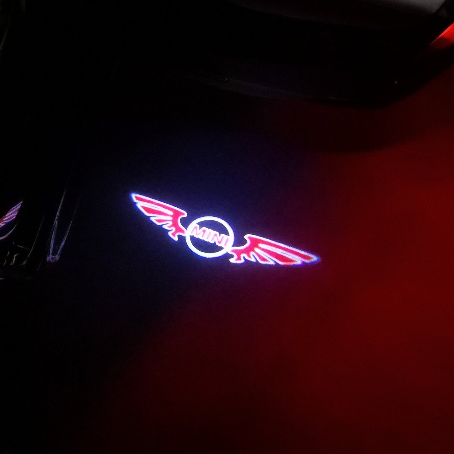 MINI ORIGINAL LOGO PROJECROTR LIGHTS Nr.50 (quantity 1 = 2 Logo Film / 2 door lights)