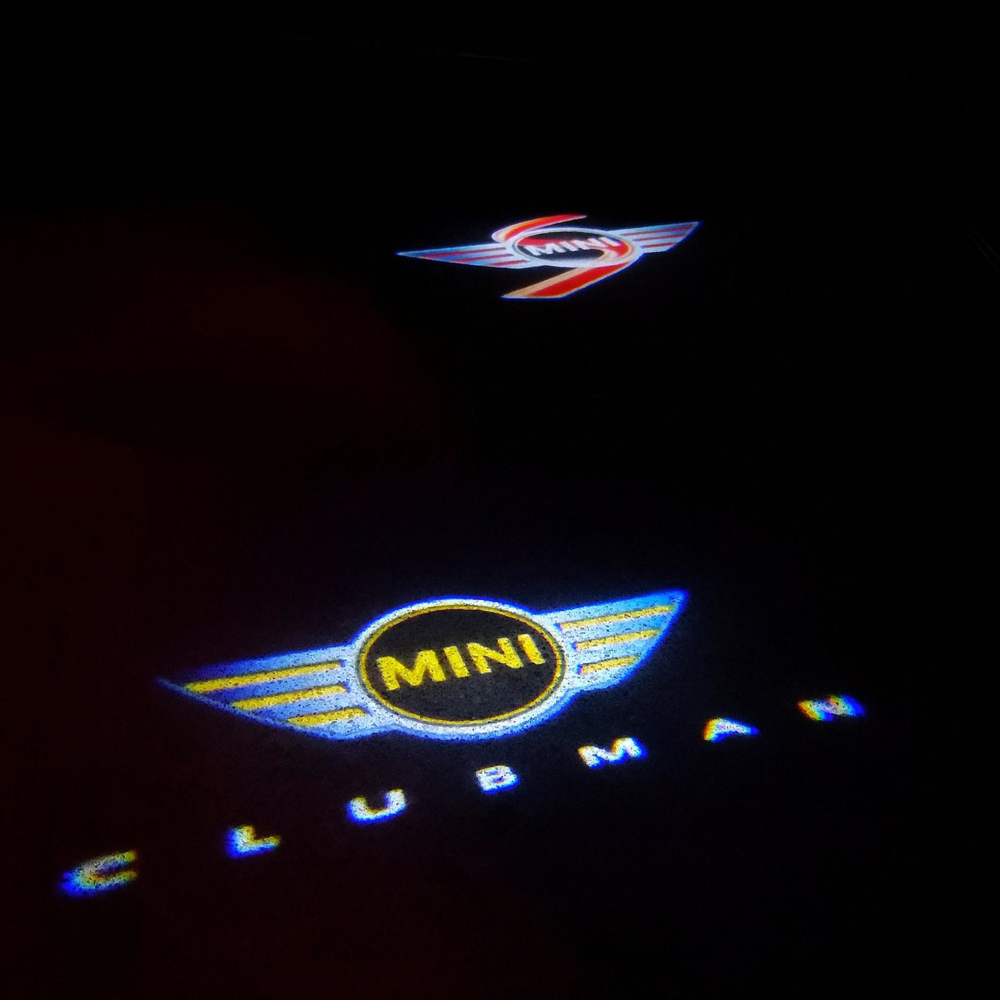 MINI CLUBMAN LOGO PROJECROTR LIGHTS Nr.95 (quantity 1 = 2 Logo Film / 2 door lights)
