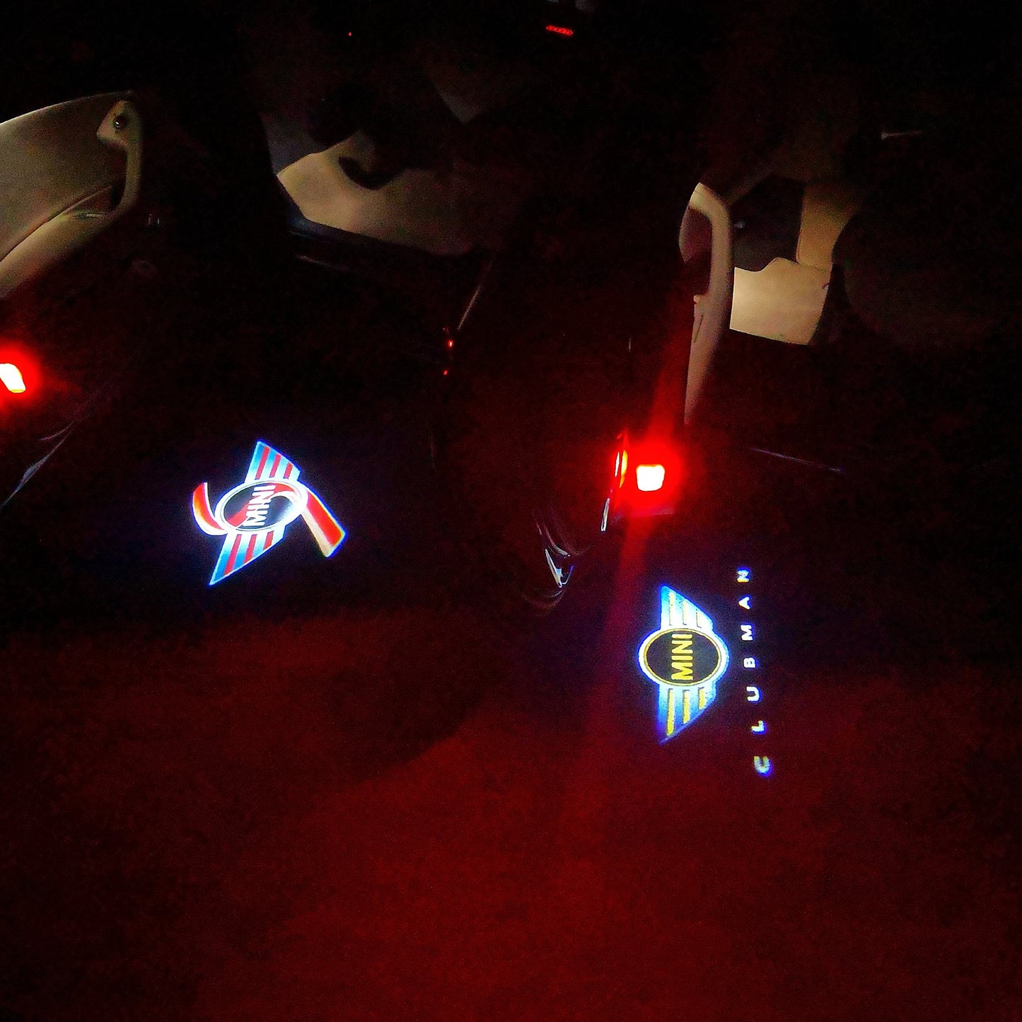 MINI CLUBMAN LOGO PROJECROTR LIGHTS Nr.95 (quantity 1 = 2 Logo Film / 2 door lights)