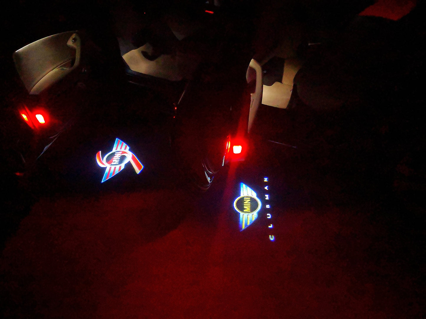 MINI S LOGO PROJECROTR LIGHTS Nr.53 (quantity 1 = 2 Logo Film / 2 door lights)