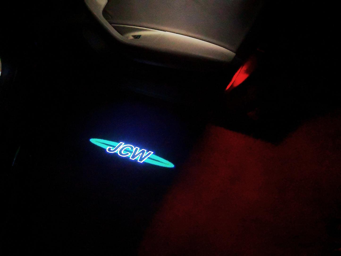 MINI JCW LOGO PROJECROTR LIGHTS Nr.115 (quantity 1 = 2 Logo Film / 2 door lights)