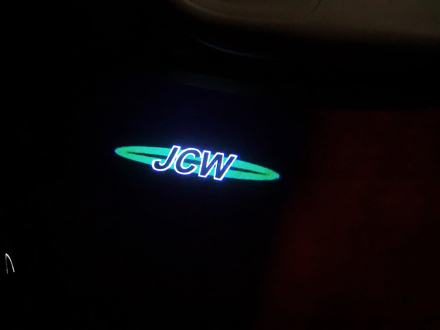 MINI JCW LOGO PROJECROTR LIGHTS Nr.115 (quantity 1 = 2 Logo Film / 2 door lights)