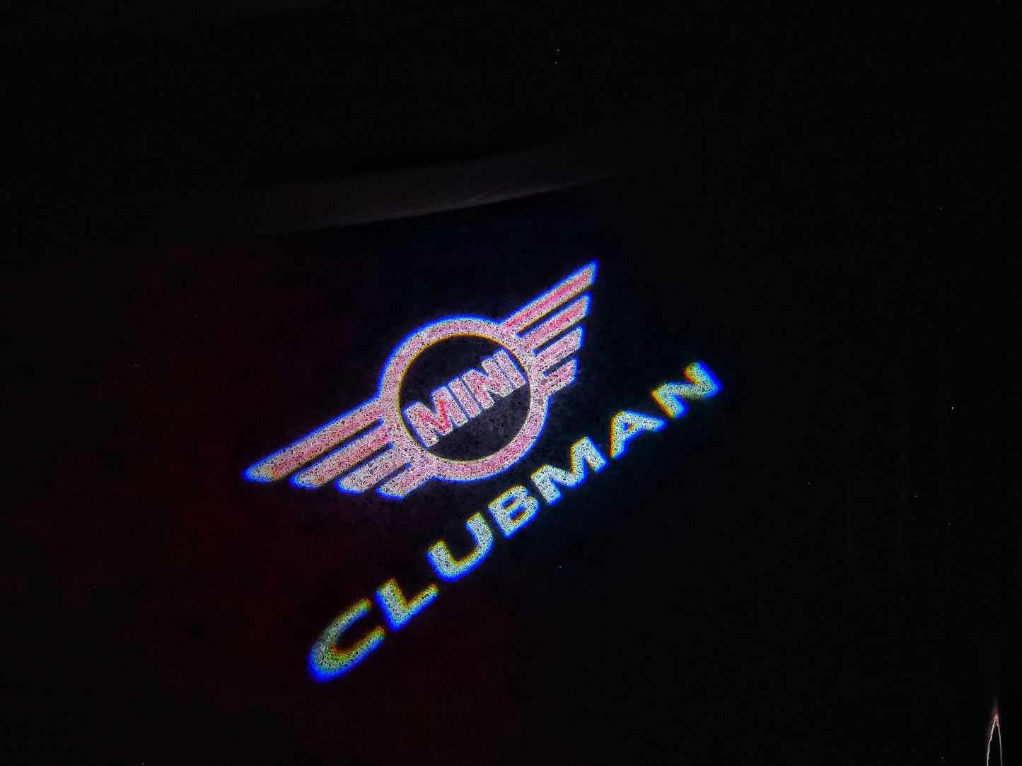 MINI CLUBMAN LOGO PROJECROTR LIGHTS Nr.129 (quantity 1 = 2 Logo Film / 2 door lights)