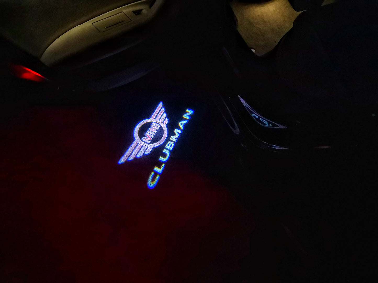 MINI CLUBMAN LOGO PROJECROTR LIGHTS Nr.129 (quantity 1 = 2 Logo Film / 2 door lights)