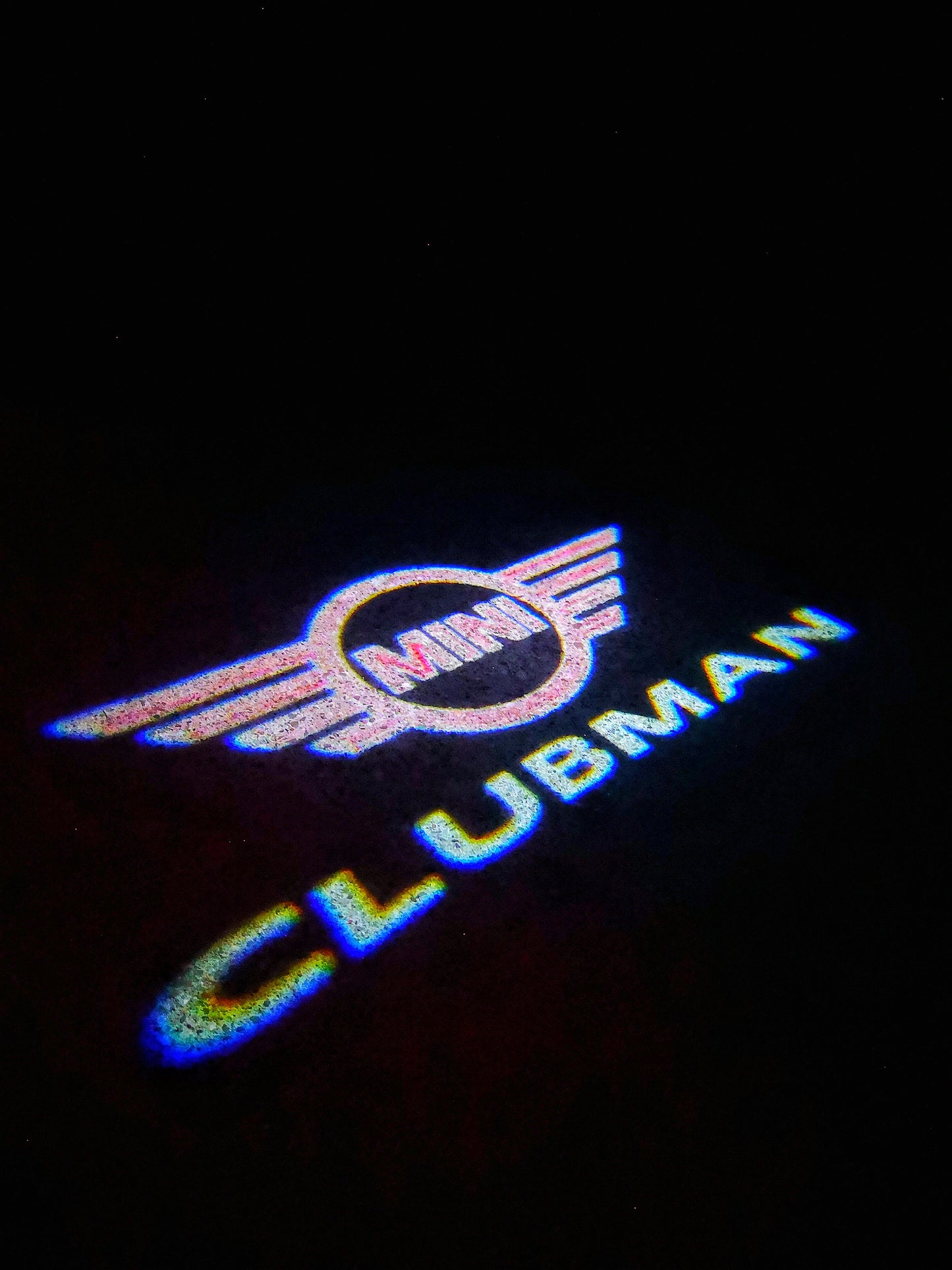 MINI CLUBMAN LOGO PROJECROTR LIGHTS Nr.129 (quantity 1 = 2 Logo Film / 2 door lights)