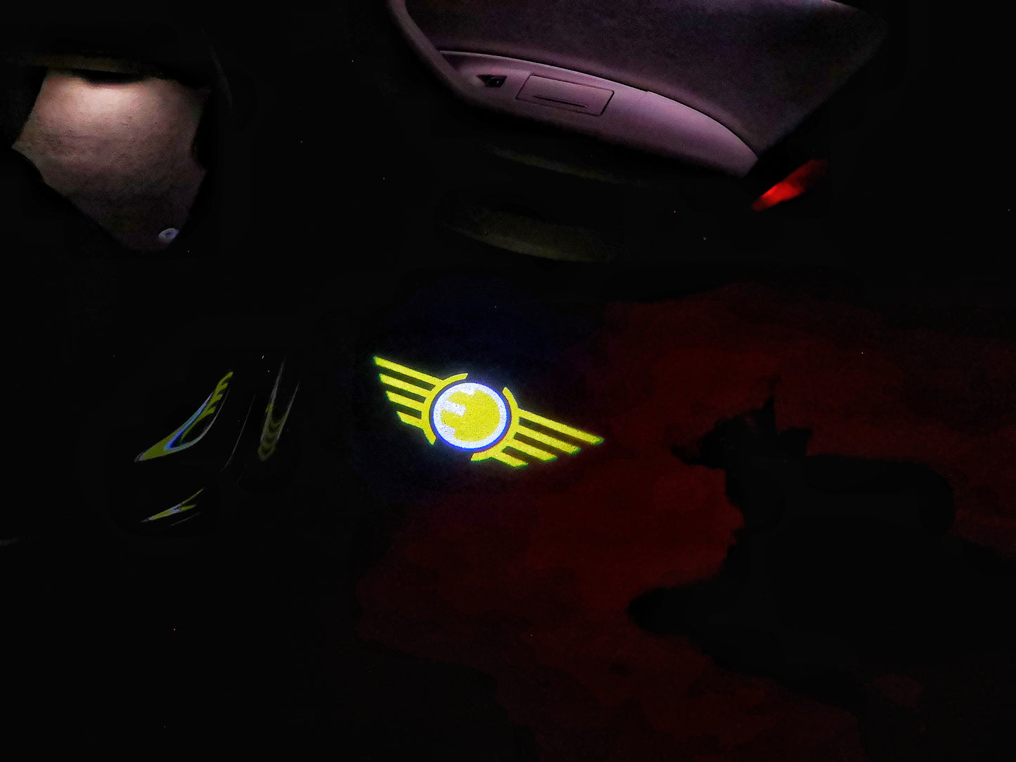 MINI ELECTRIC LOGO PROJECROTR LIGHTS Nr.102 (quantity 1 = 2 Logo Film / 2 door lights)