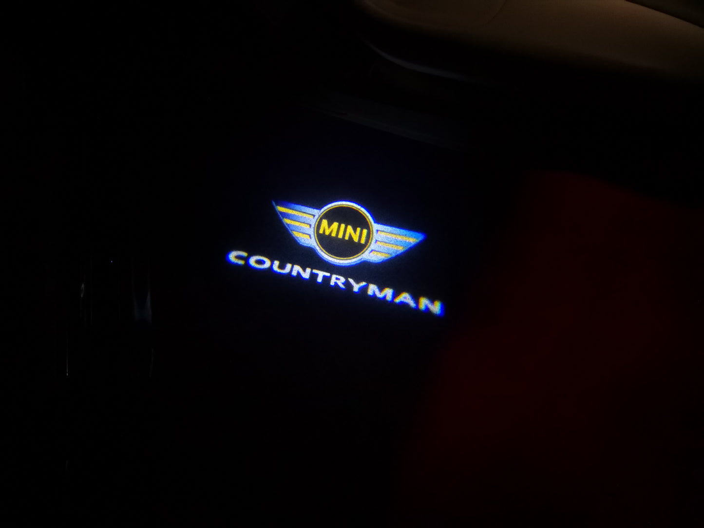 MINI COUNTRYMAN LOGO PROJECROTR LIGHTS Nr.98 (quantity 1 = 2 Logo Film / 2 door lights)