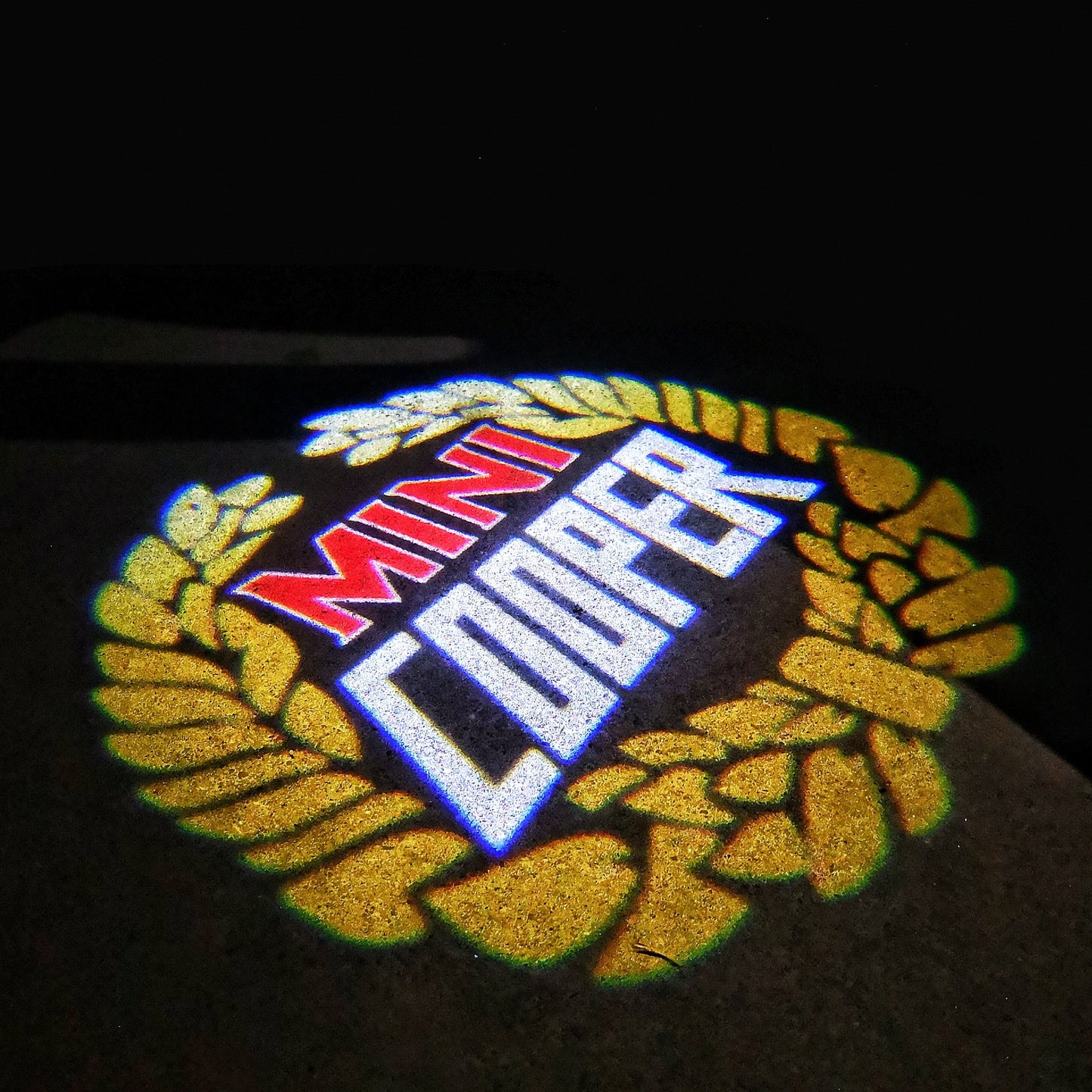 MINI COOPER LOGO PROJECROTR LIGHTS Nr.34 (quantity 1 = 2 Logo Film / 2 door lights)