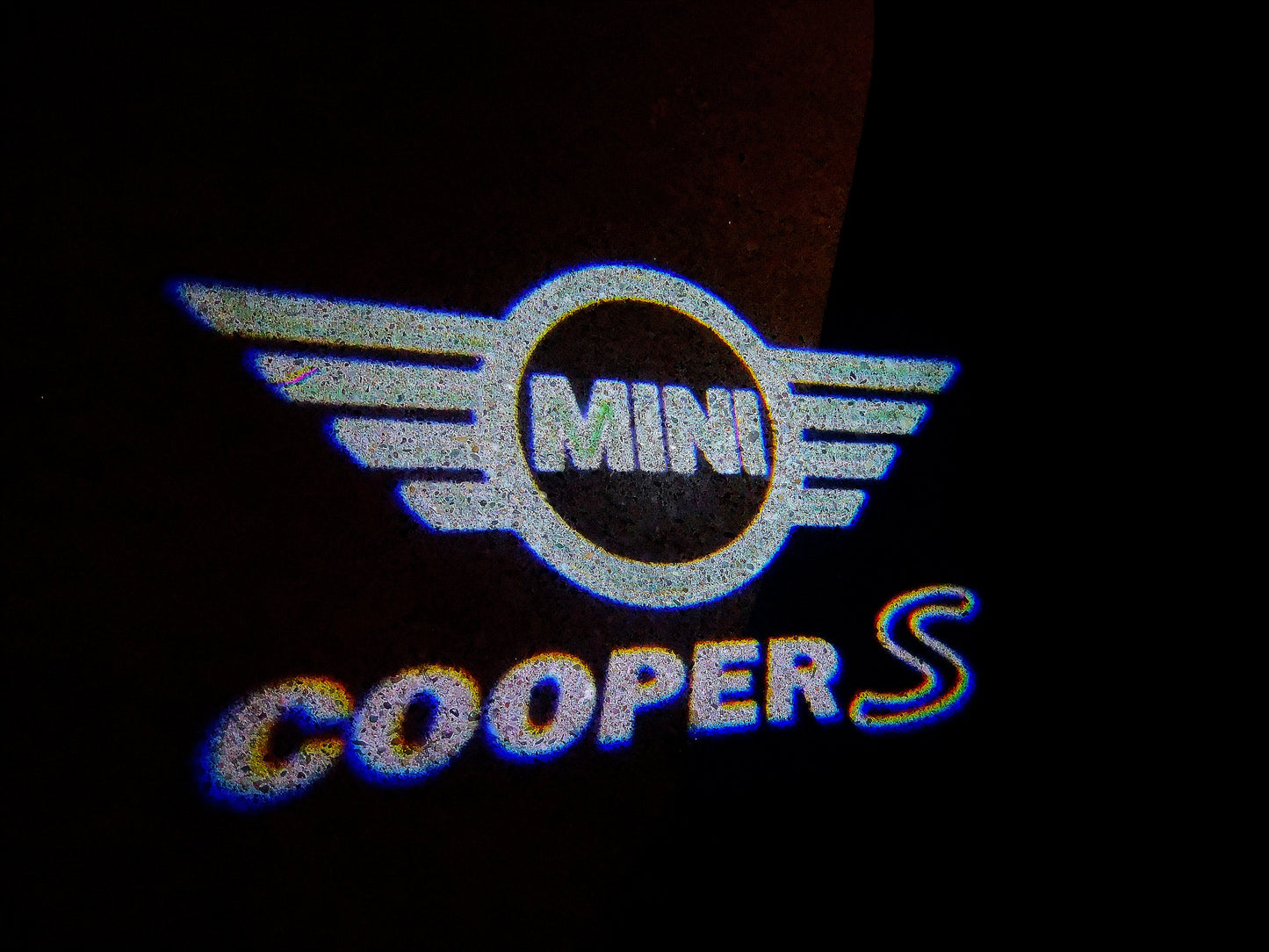 MINI COOPER S LOGO PROJECROTR LIGHTS Nr.134 (quantity 1 = 2 Logo Film / 2 door lights)