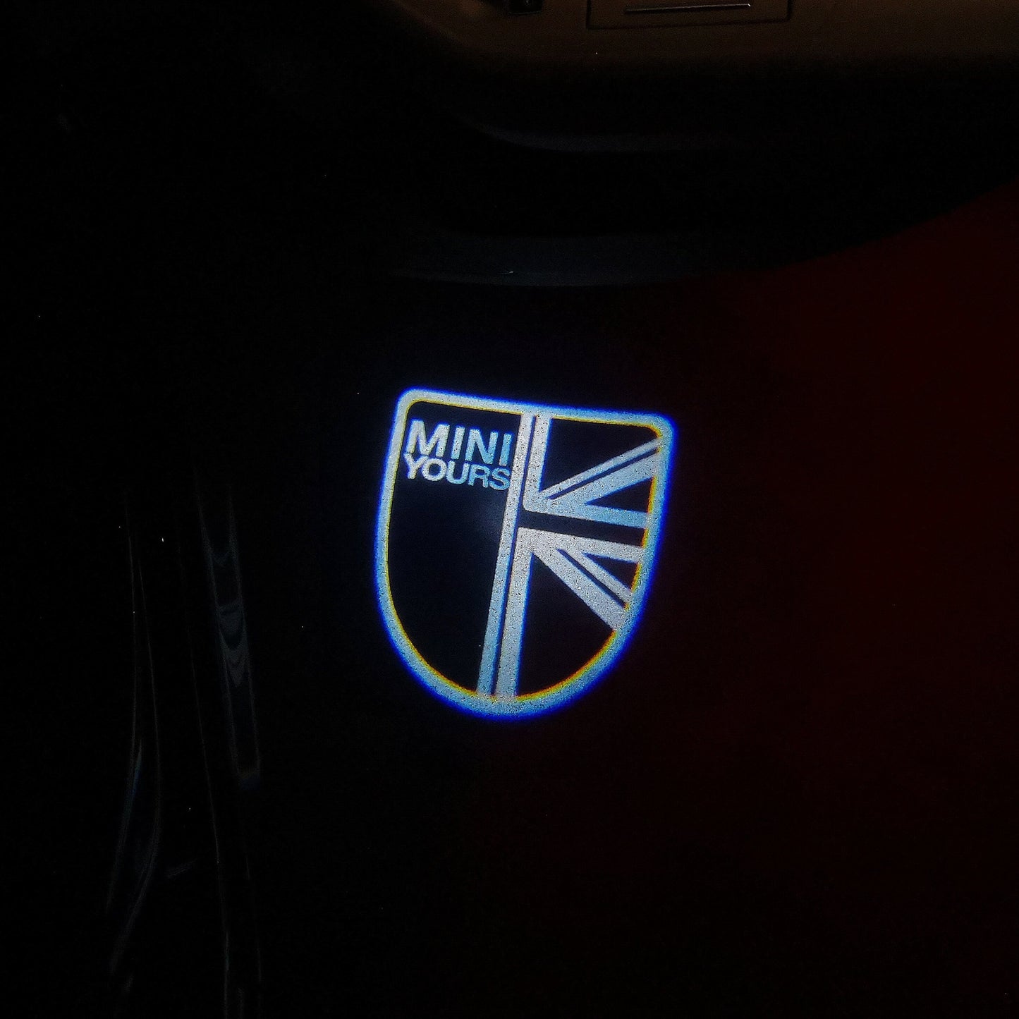 MINI BRITISH NATIONAL FLAG WITH MINI LOGO PROJECROTR LIGHTS Nr.36 (quantity 1 = 2 Logo Film / 2 door lights)