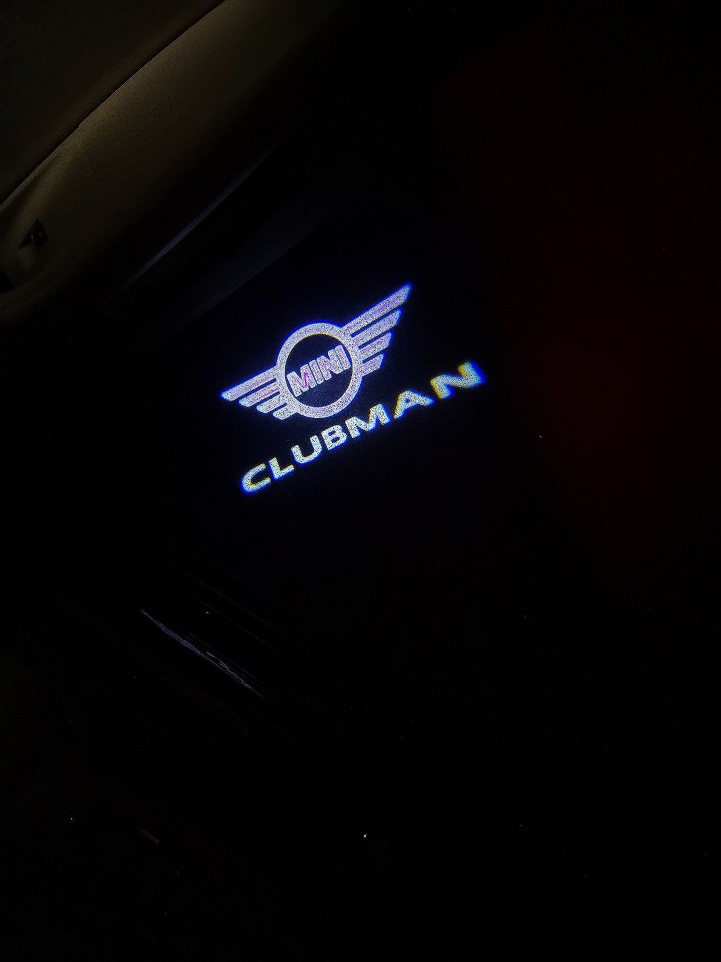MINI CLUBMAN LOGO PROJECROTR LIGHTS Nr.140 (quantity 1 = 2 Logo Film / 2 door lights)