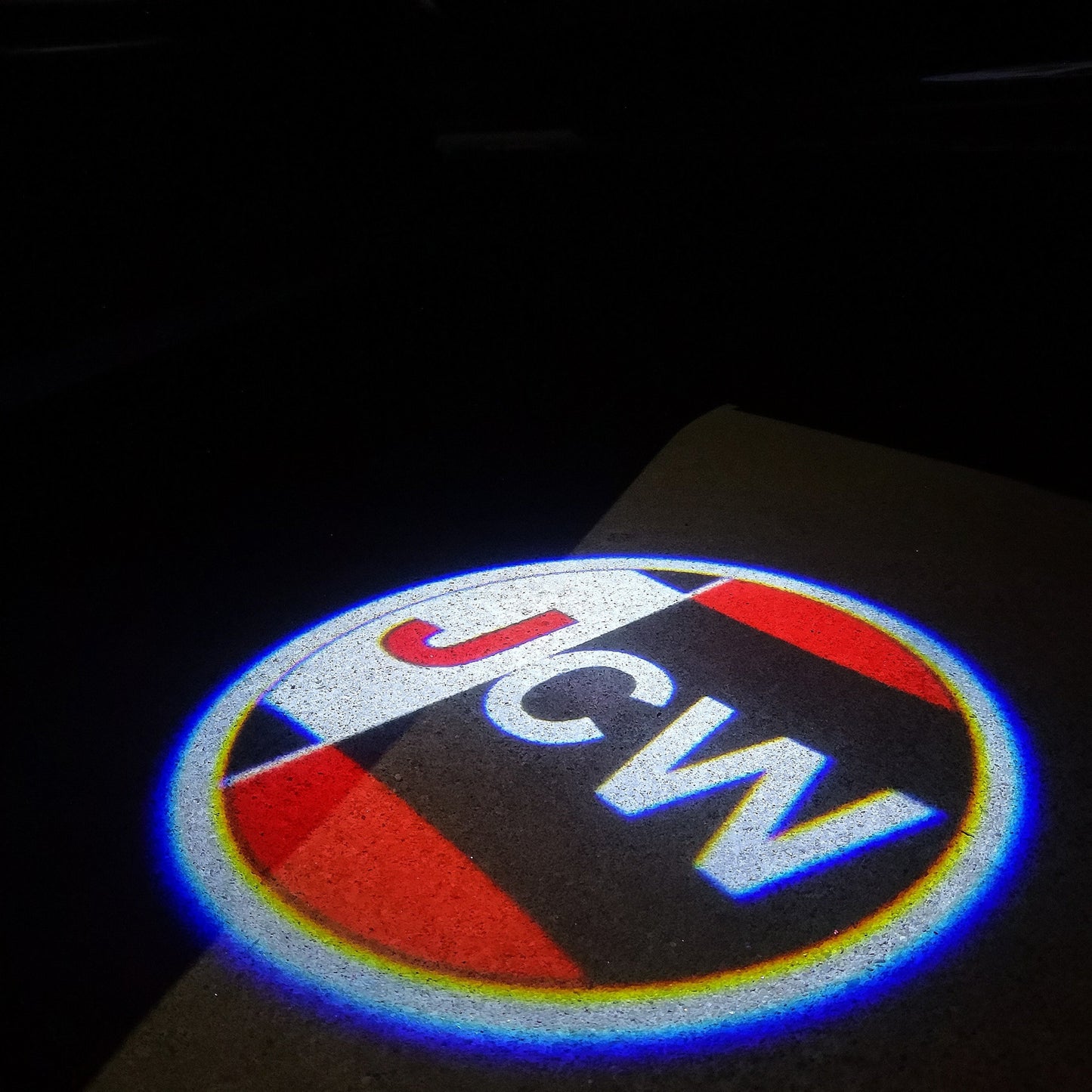 MINI JCW LOGO PROJECROTR LIGHTS Nr.74 (quantity 1 = 2 Logo Film / 2 door lights)