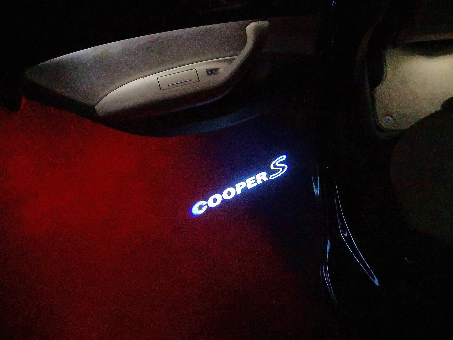 MINI COOPER S LOGO PROJECROTR LIGHTS Nr.68 (quantity 1 = 2 Logo Film / 2 door lights)