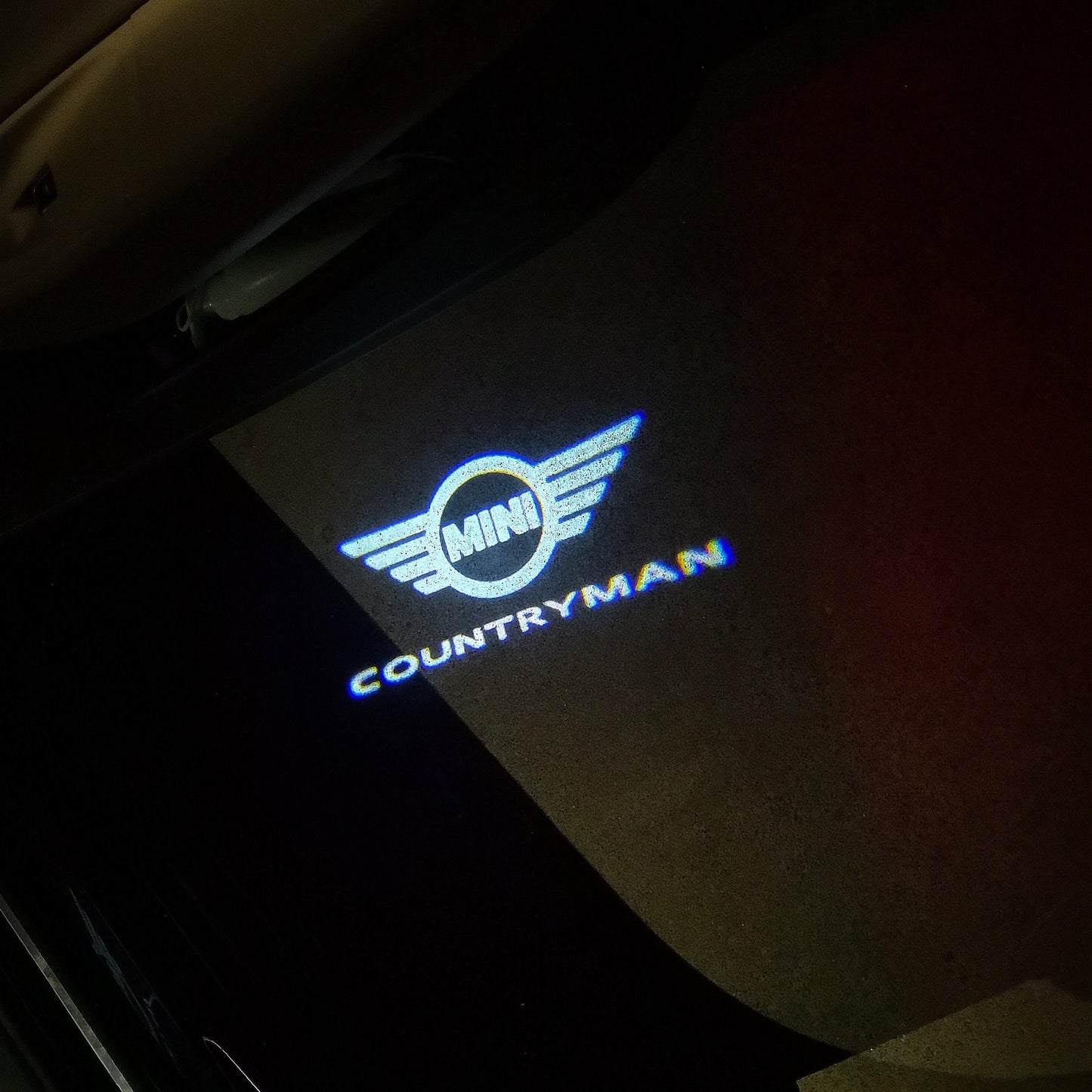 MINI COUNTRYMAN LOGO PROJECROTR LIGHTS Nr.131 (quantity 1 = 2 Logo Film / 2 door lights)