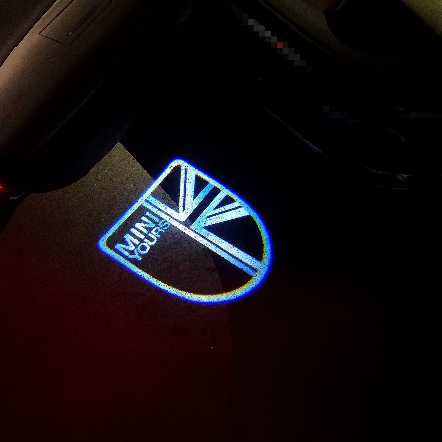 MINI BRITISH NATIONAL FLAG WITH MINI LOGO PROJECROTR LIGHTS Nr.37 (quantity 1 = 2 Logo Film / 2 door lights)