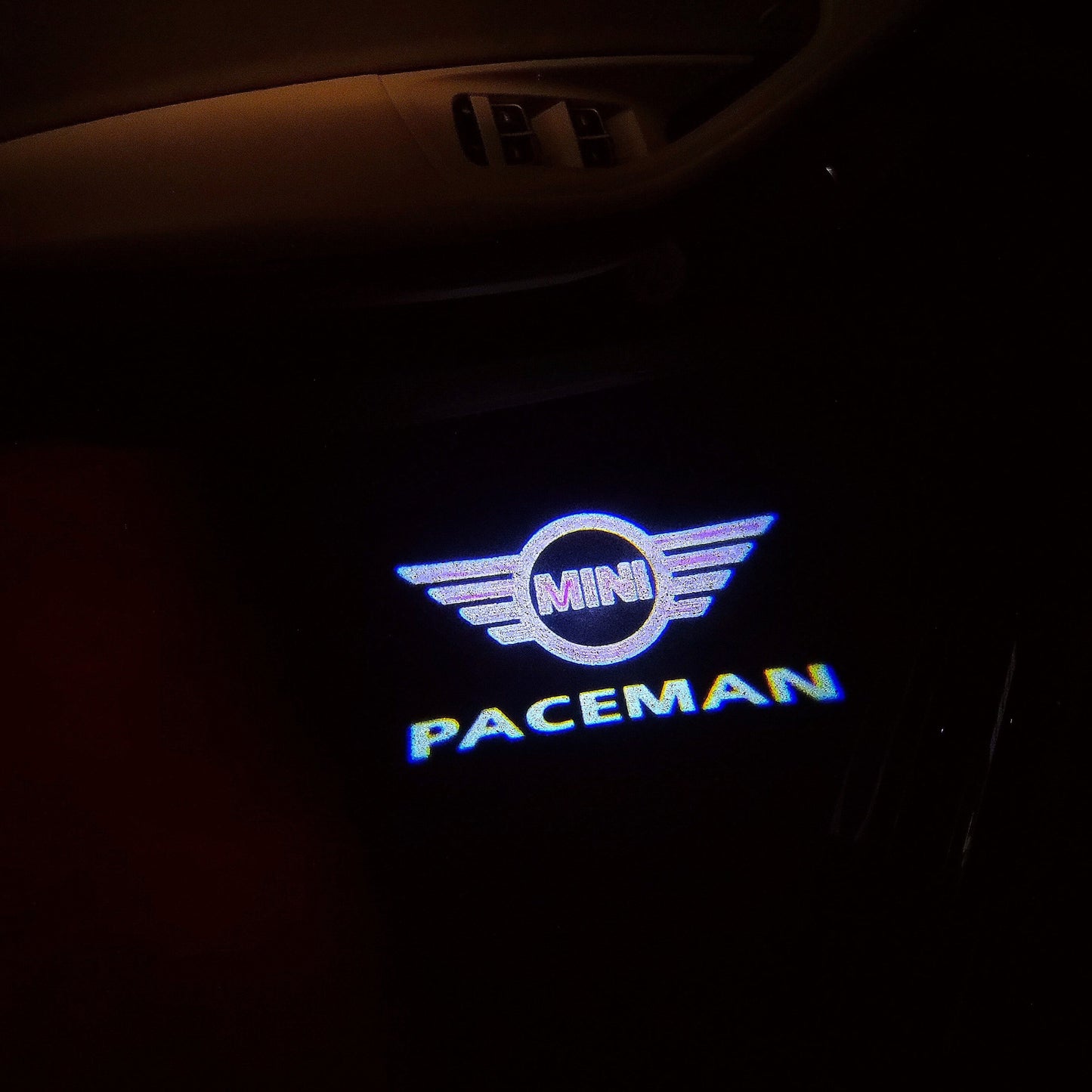 MINI PACEMAN LOGO PROJECROTR LIGHTS Nr.142 (quantity 1 = 2 Logo Film / 2 door lights)
