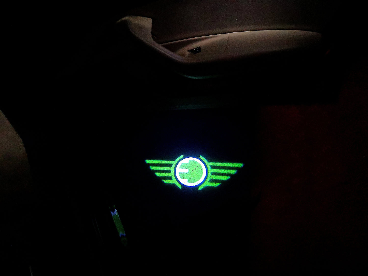 MINI ELECTRIC LOGO PROJECROTR LIGHTS Nr.101 (quantity 1 = 2 Logo Film / 2 door lights)