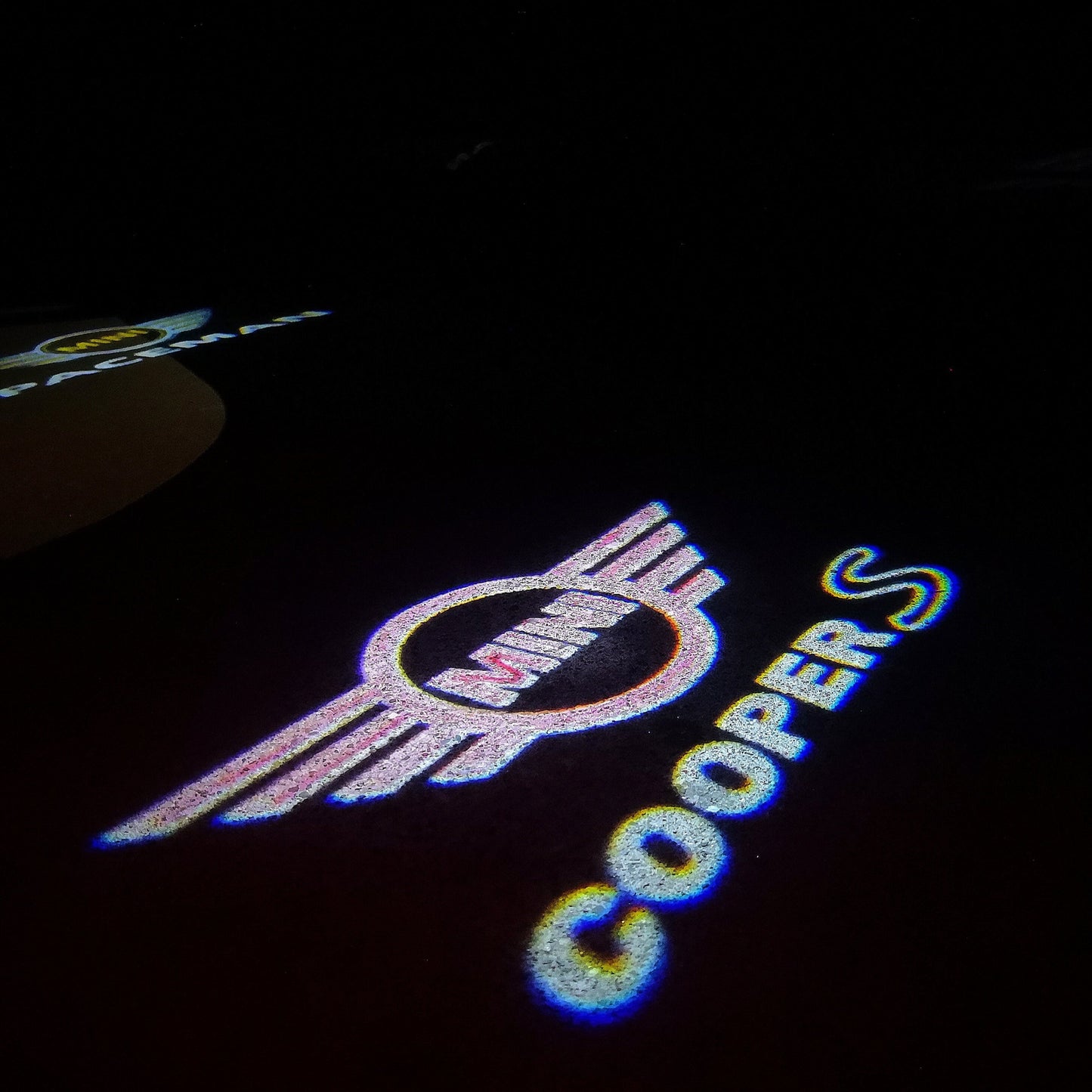 MINI COOPER S LOGO PROJECROTR LIGHTS Nr.144 (quantity 1 = 2 Logo Film / 2 door lights)