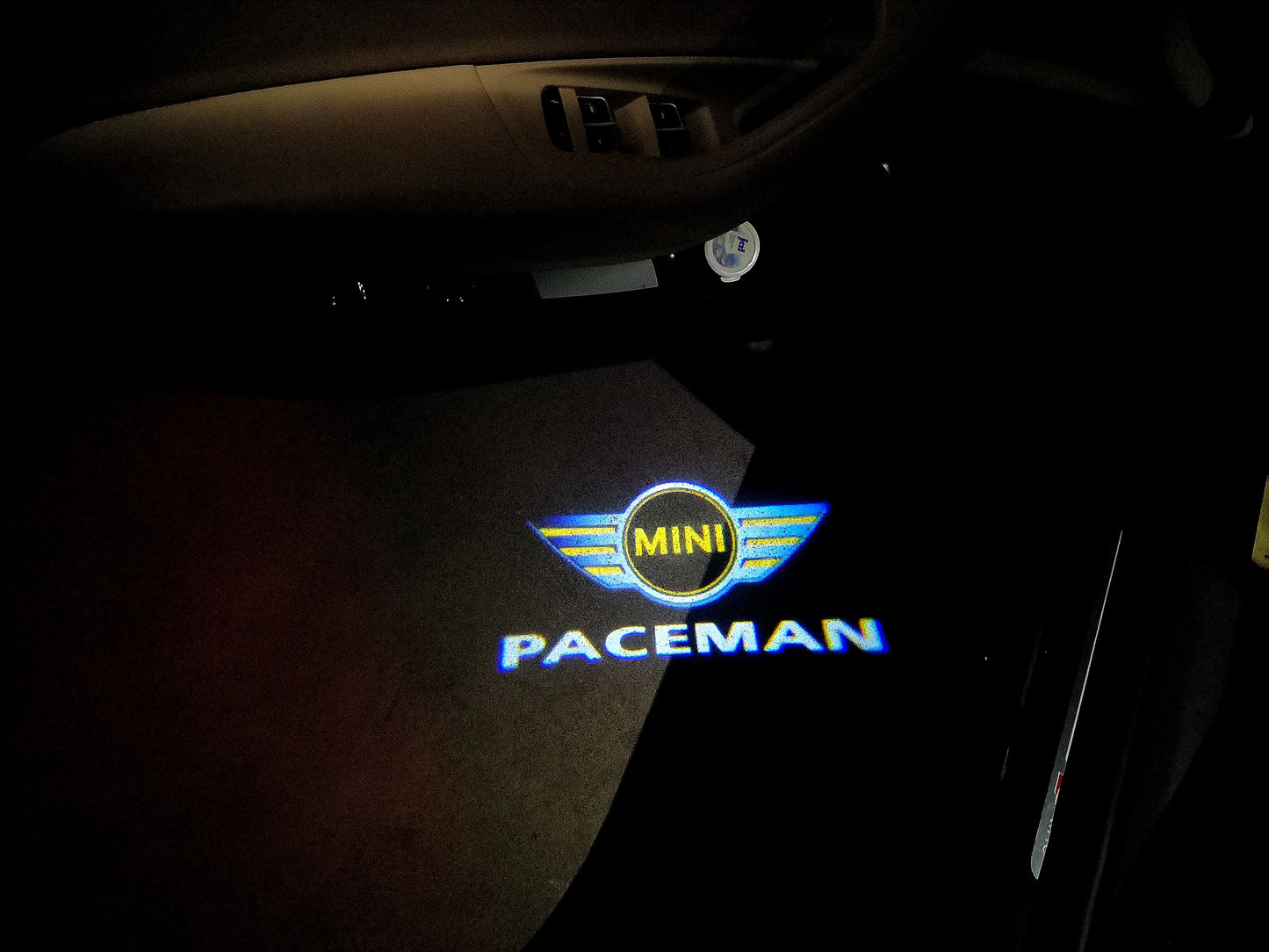 MINI PACEMAN LOGO PROJECROTR LIGHTS Nr.97 (quantity 1 = 2 Logo Film / 2 door lights)