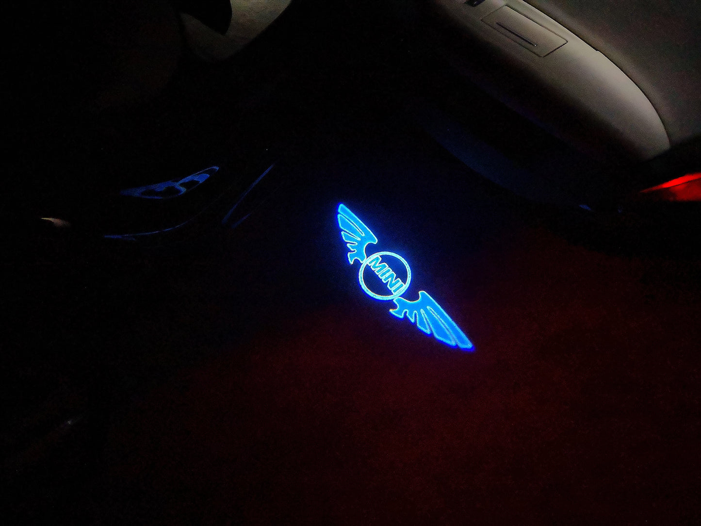 MINI ORIGINAL LOGO PROJECROTR LIGHTS Nr.49 (quantity 1 = 2 Logo Film / 2 door lights)