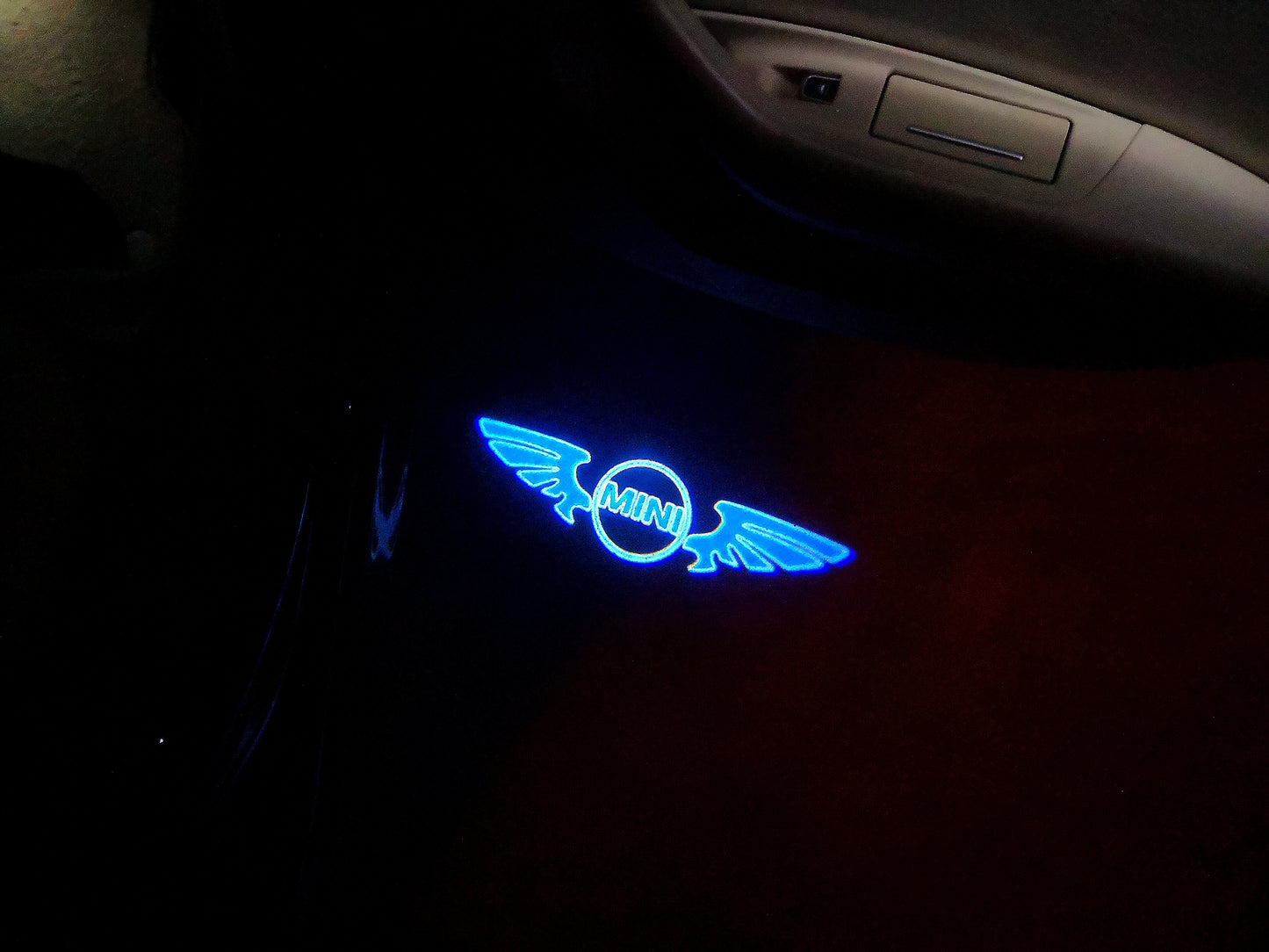 MINI ORIGINAL LOGO PROJECROTR LIGHTS Nr.49 (quantity 1 = 2 Logo Film / 2 door lights)