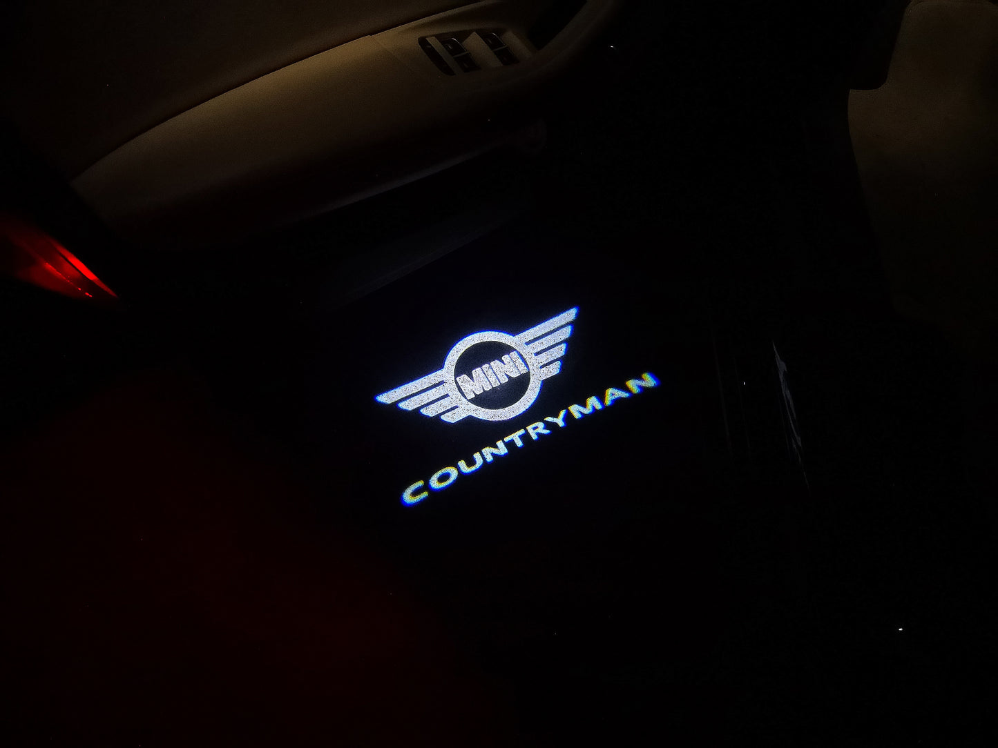 MINI COUNTRYMAN LOGO PROJECROTR LIGHTS Nr.128 (quantity 1 = 2 Logo Film / 2 door lights)