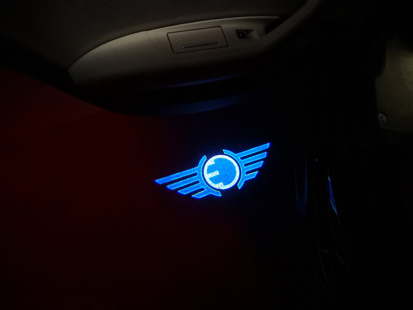 MINI ELECTRIC LOGO PROJECROTR LIGHTS Nr.100 (quantity 1 = 2 Logo Film / 2 door lights)