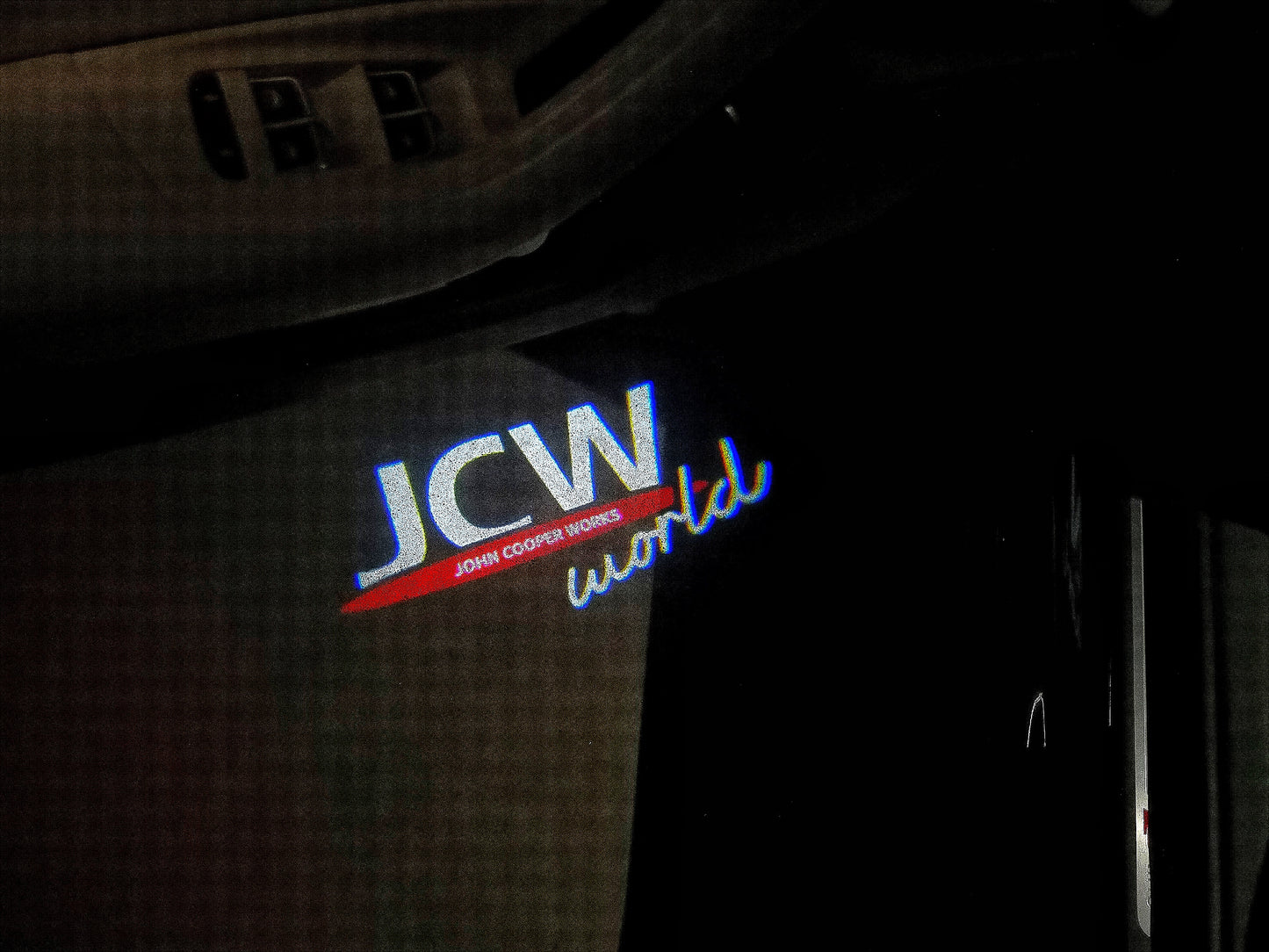 MINI JCW LOGO PROJECROTR LIGHTS Nr.56 (quantity 1 = 2 Logo Film / 2 door lights)