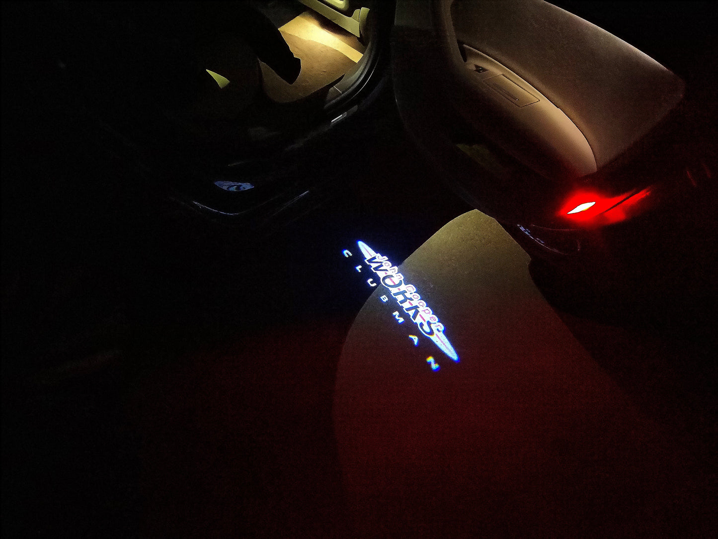 MINI CLUBMAN LOGO PROJECROTR LIGHTS Nr.77 (quantity 1 = 2 Logo Film / 2 door lights)