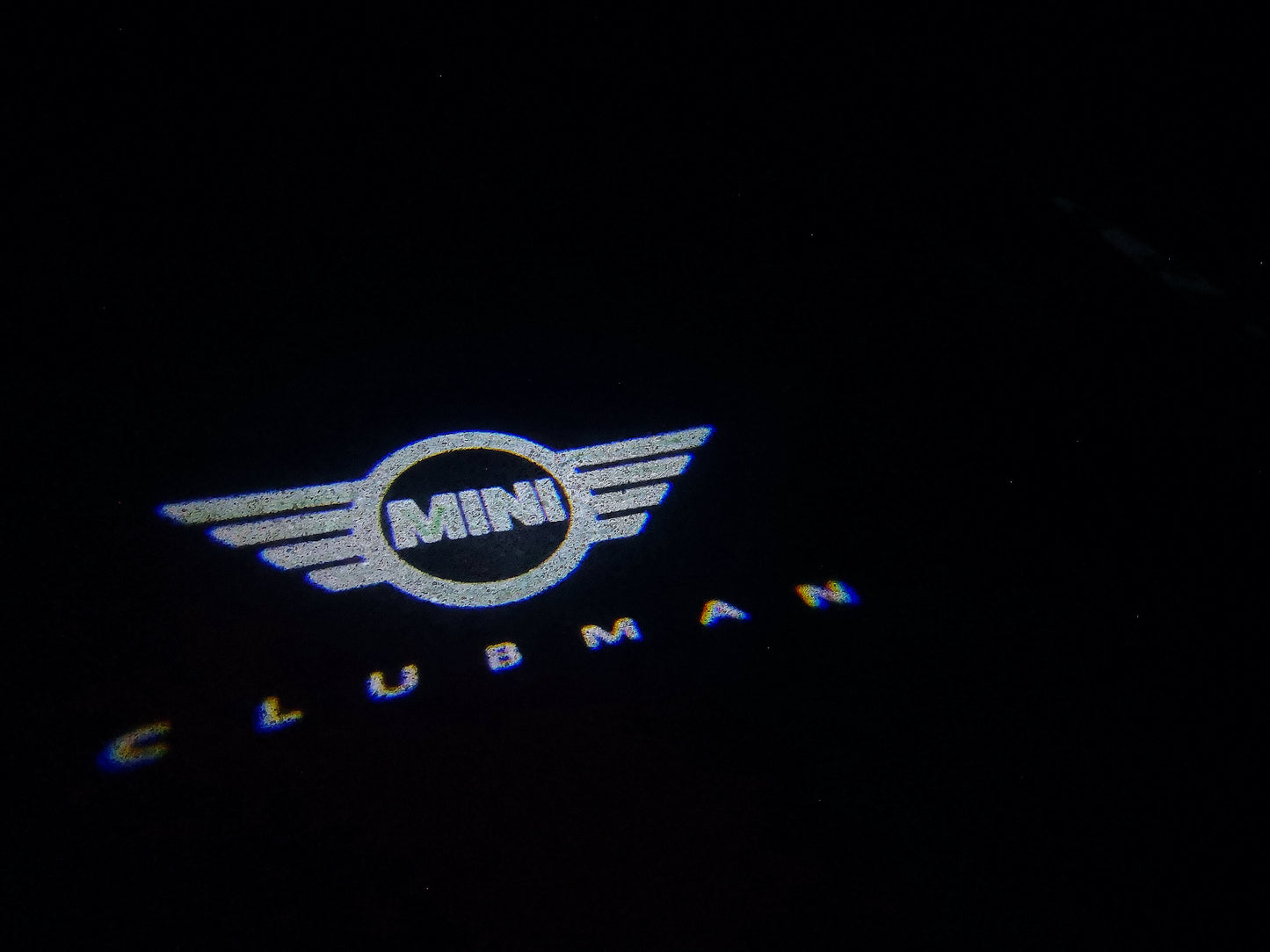 MINI CLUBMAN LOGO PROJECROTR LIGHTS Nr.133 (quantity 1 = 2 Logo Film / 2 door lights)