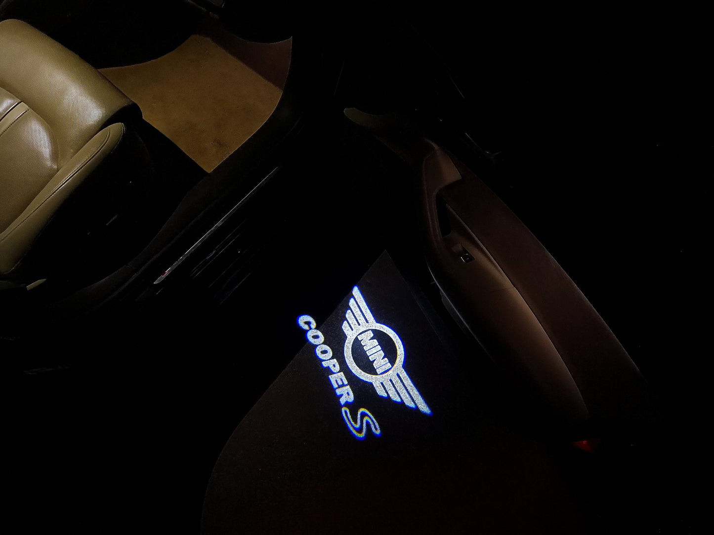 MINI COOPER S LOGO PROJECROTR LIGHTS Nr.27 (quantity 1 = 2 Logo Film / 2 door lights)